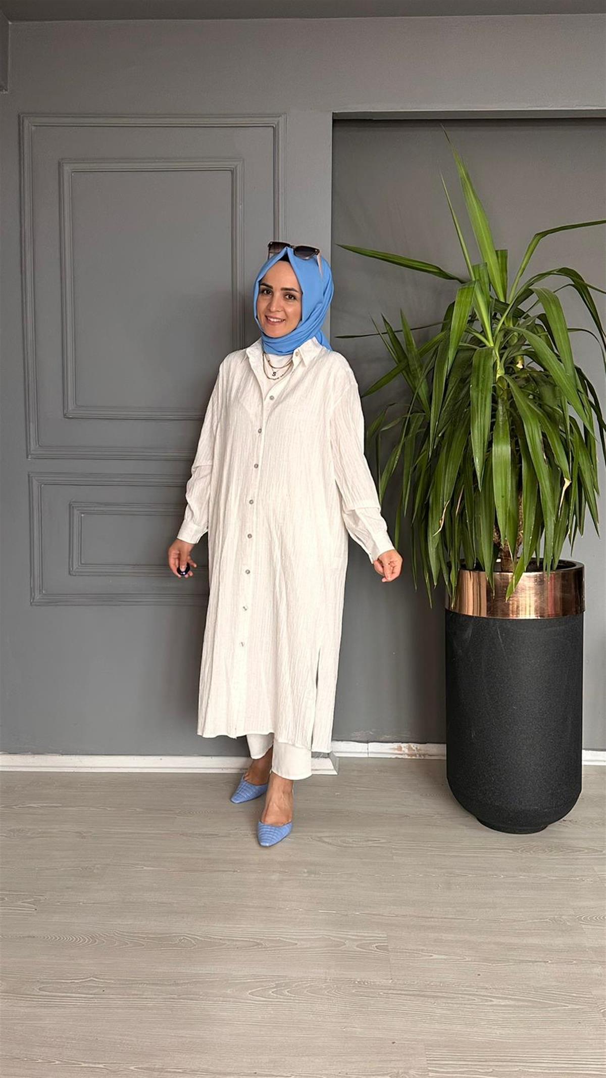 MY YASEMEN 8519 BEYAZ GÖMLEK L-XL BEDEN
