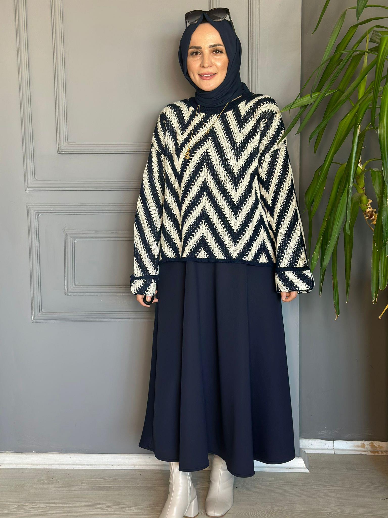 ZİKZAK KAZAK LACİVERT STD