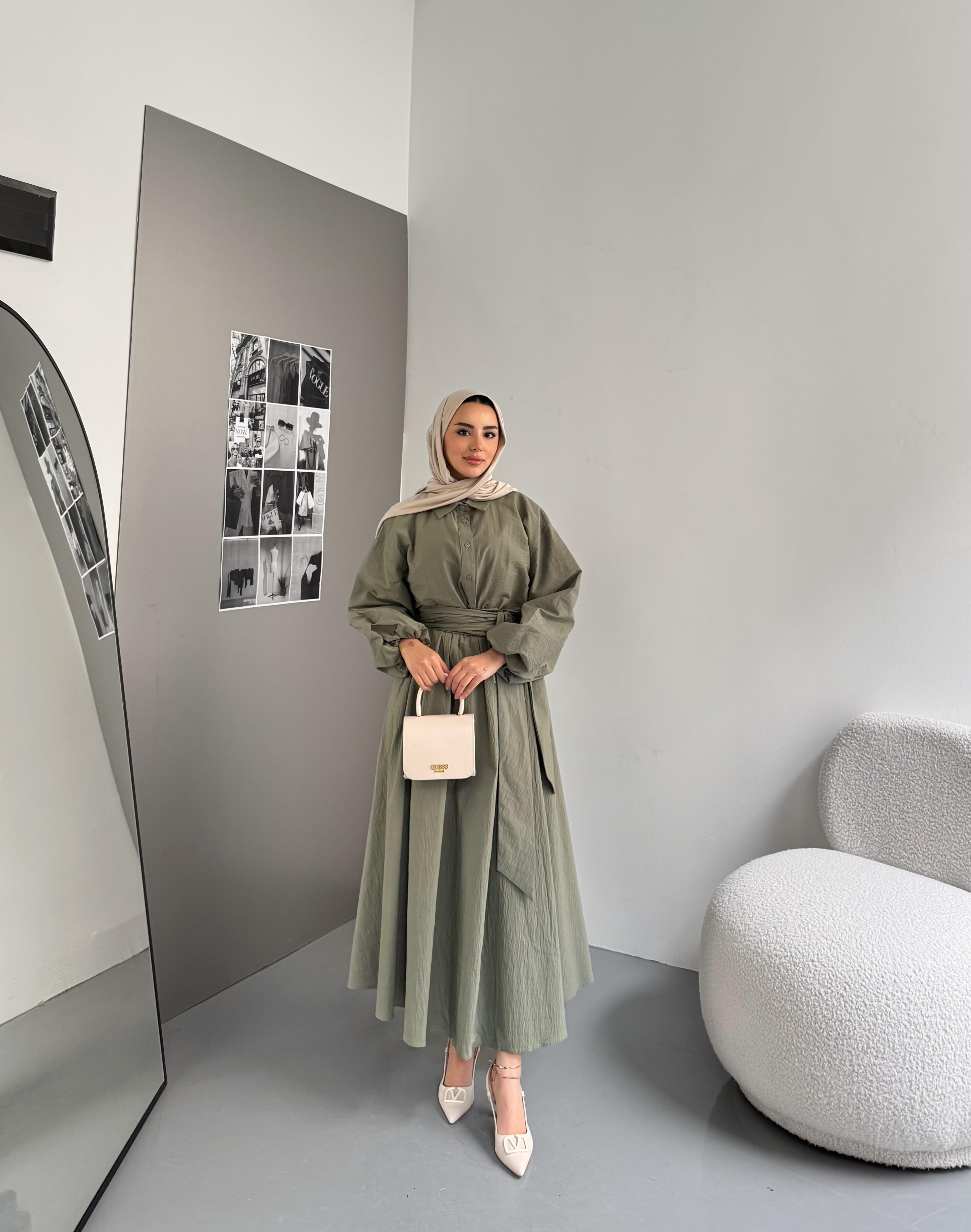 Belden Bağlamalı Ahsen Takım Mint Yeşili
