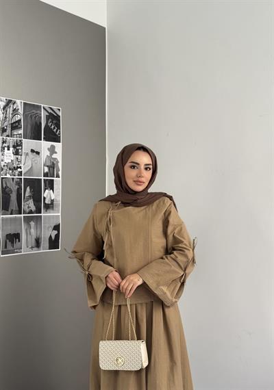 Fiyonk Detaylı Monche Takım Hardal