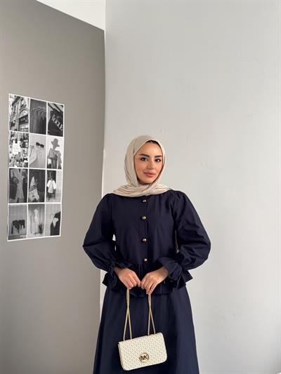 Kolları Lastikli Siina Takım Lacivert