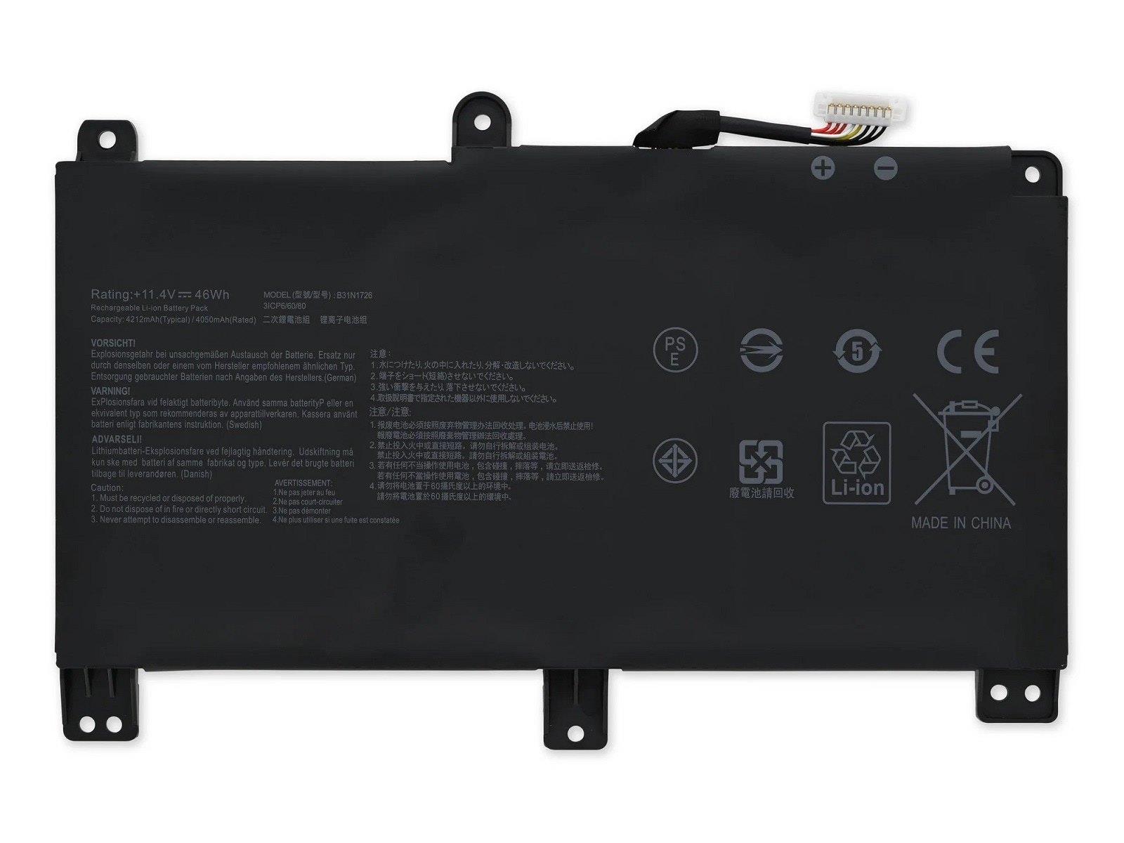 RETRO Asus B31N1726 Notebook Bataryası - Ver.2