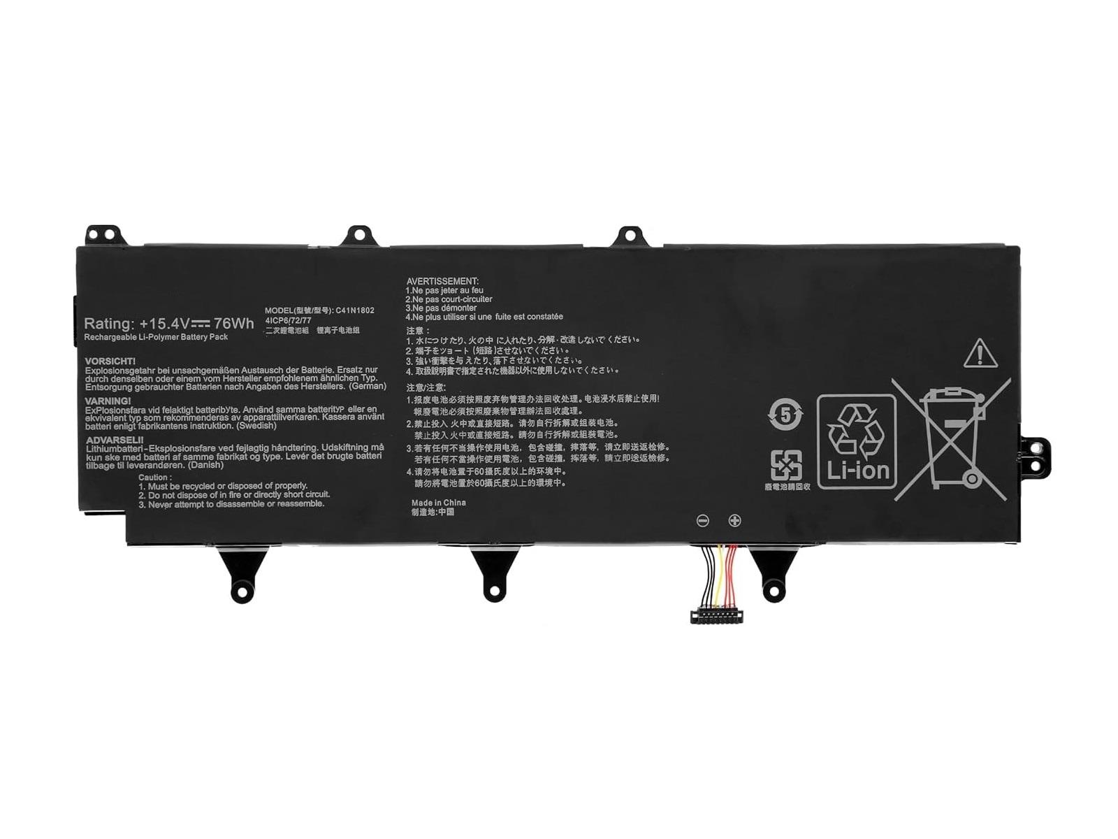 RETRO Asus GX701G, C41N1802 Notebook Bataryası