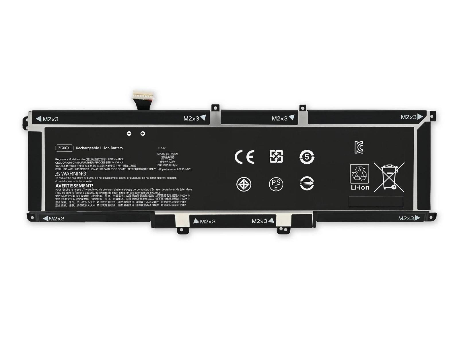 RETRO Hp ZBook Studio G5 Mobile Workstation (Ver.1 - 6 Cell), ZG06XL Notebook Bataryası