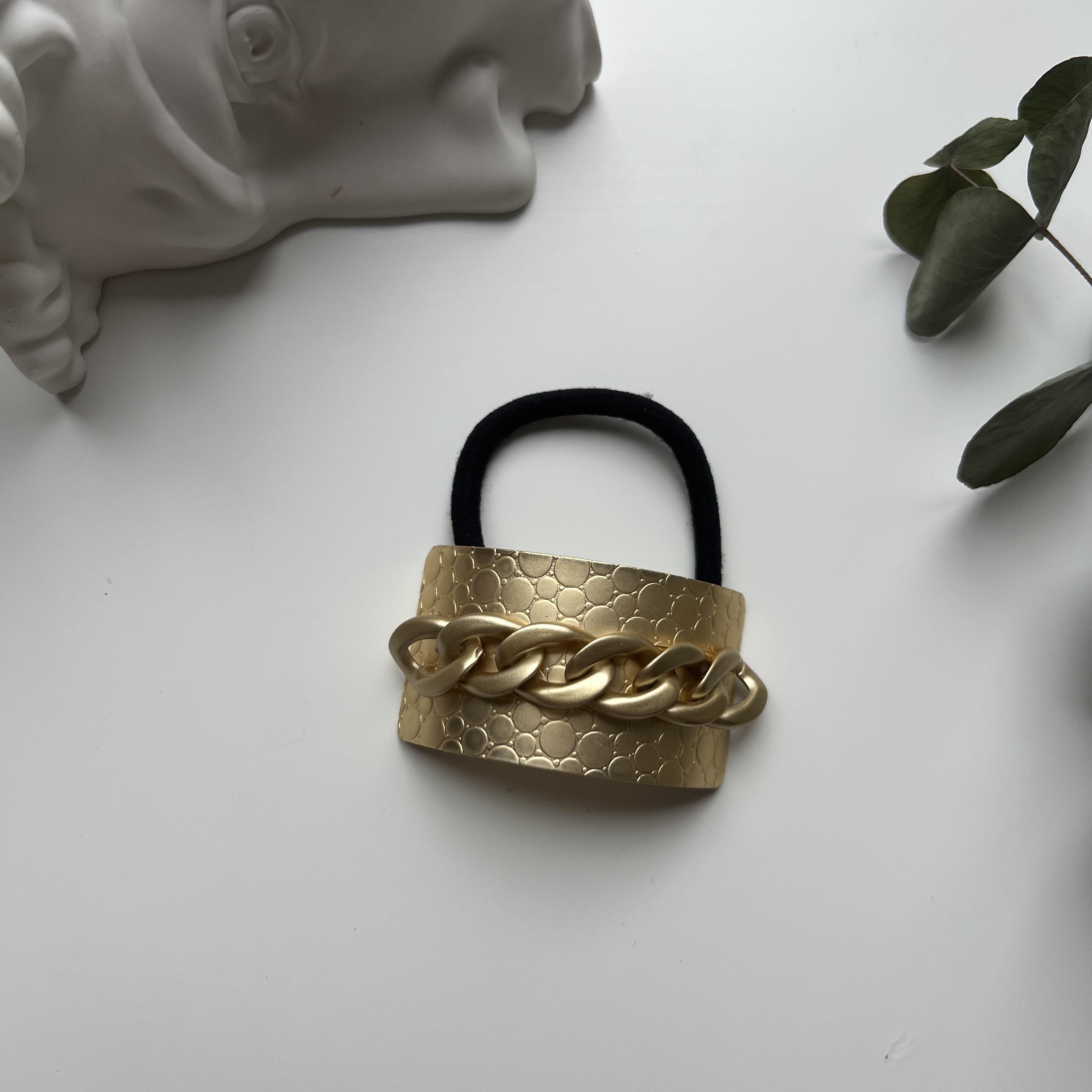 Gold Zincir Detay Lastik Toka