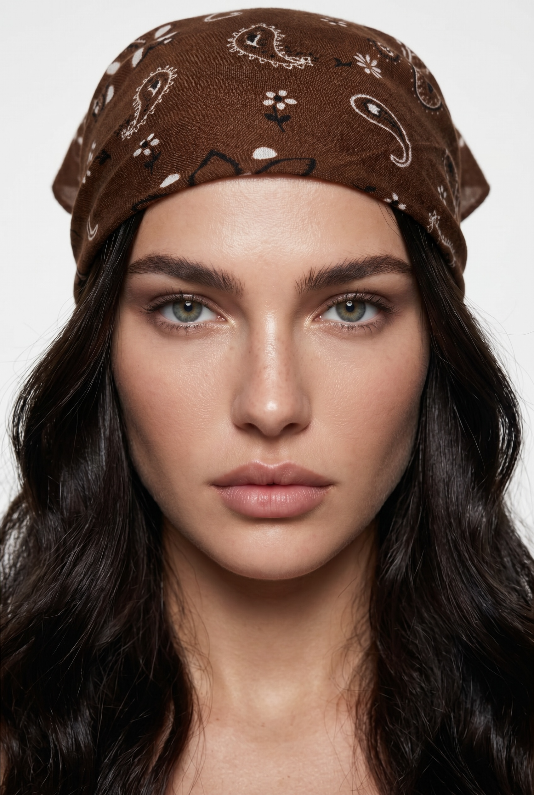 Kahve Şal Desen Şal&Fular&Bandana 70X70