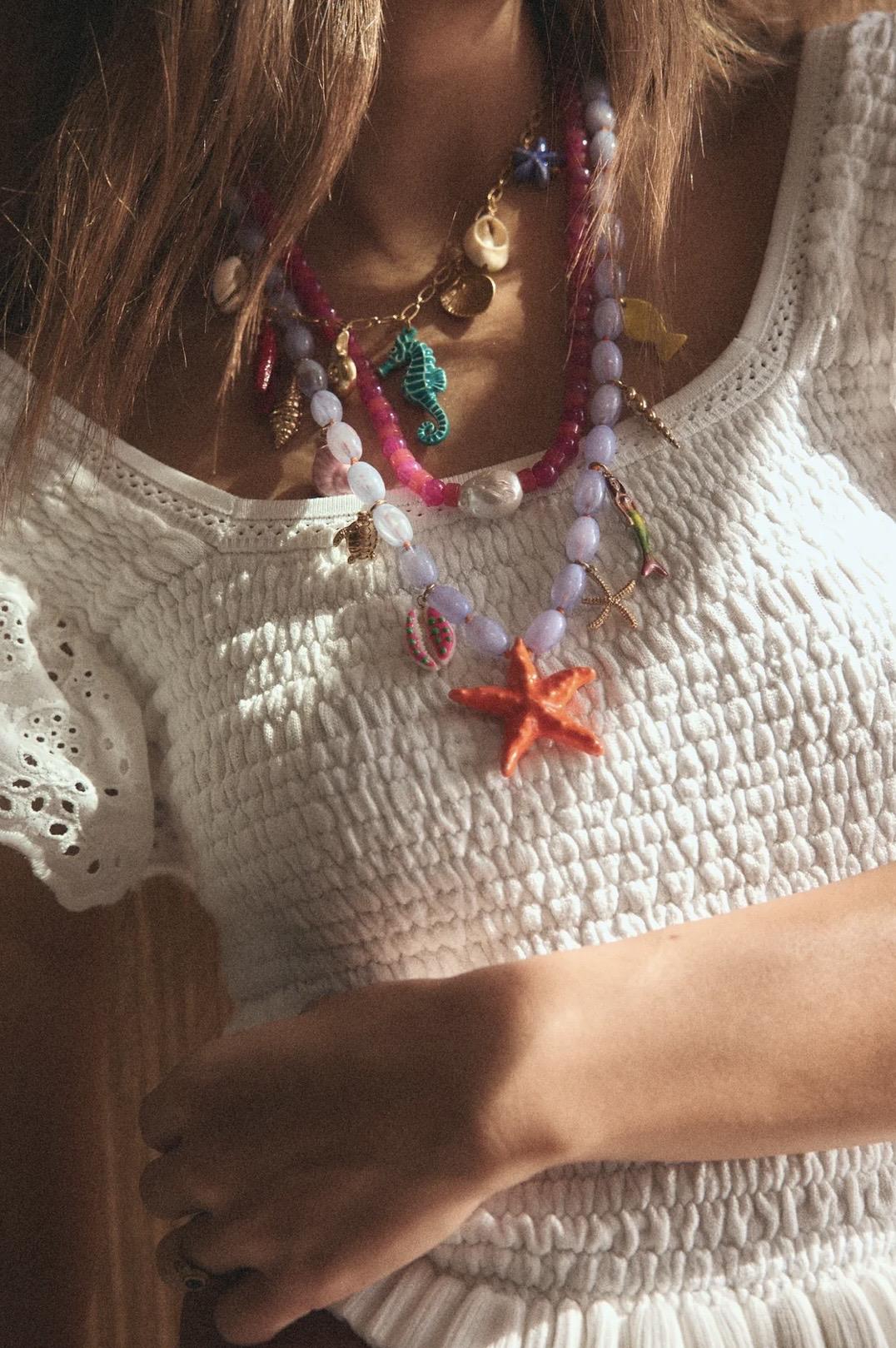 Marka 3lü Deniz Charm Kolye