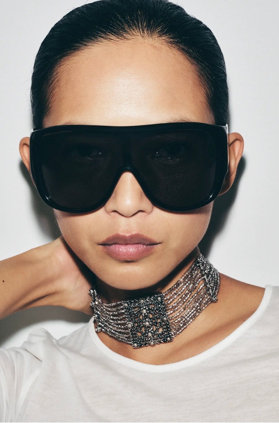 Marka Silver Boncuklu Vintage Choker Kolye