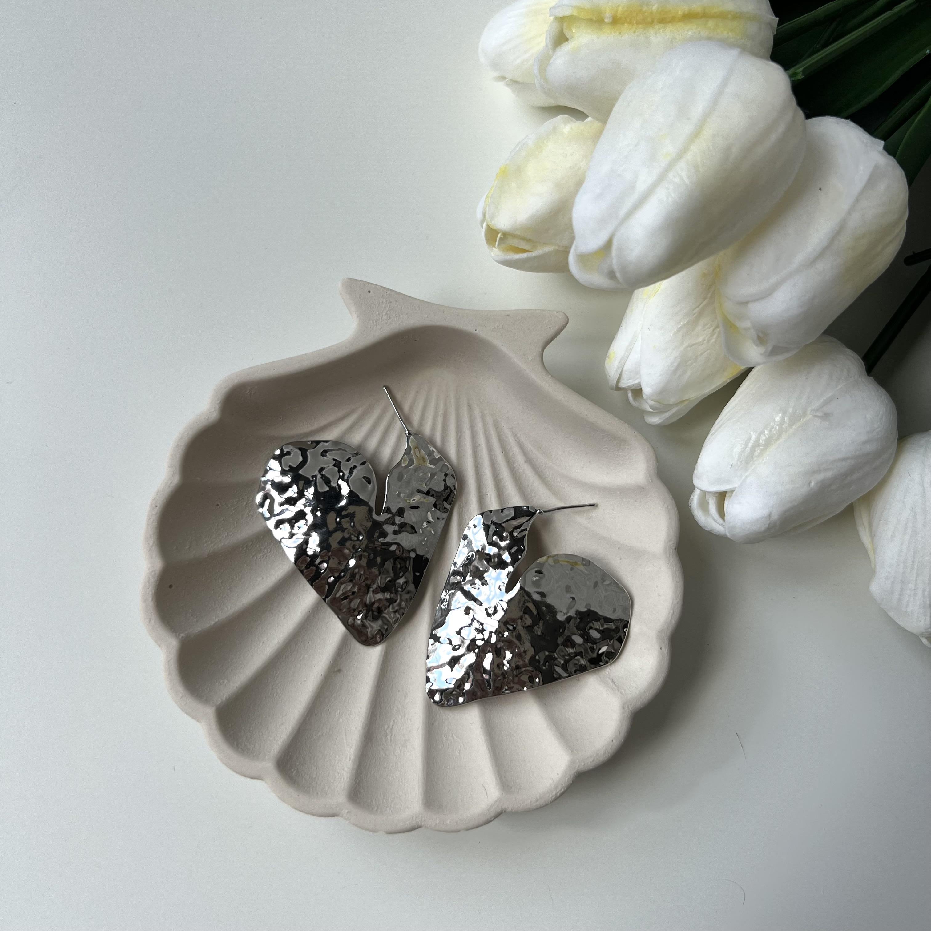 Silver Kalp Ezme Küpe