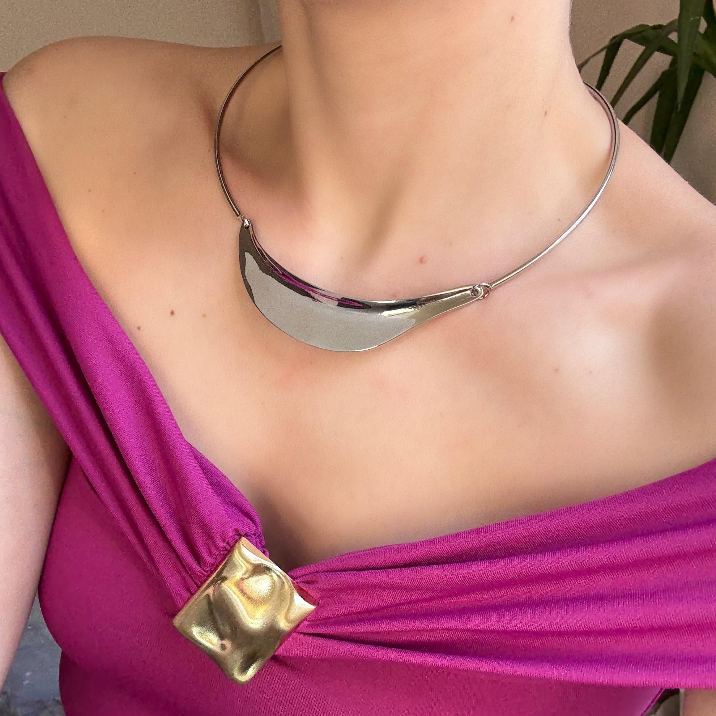 Silver Vintage Choker Kolye