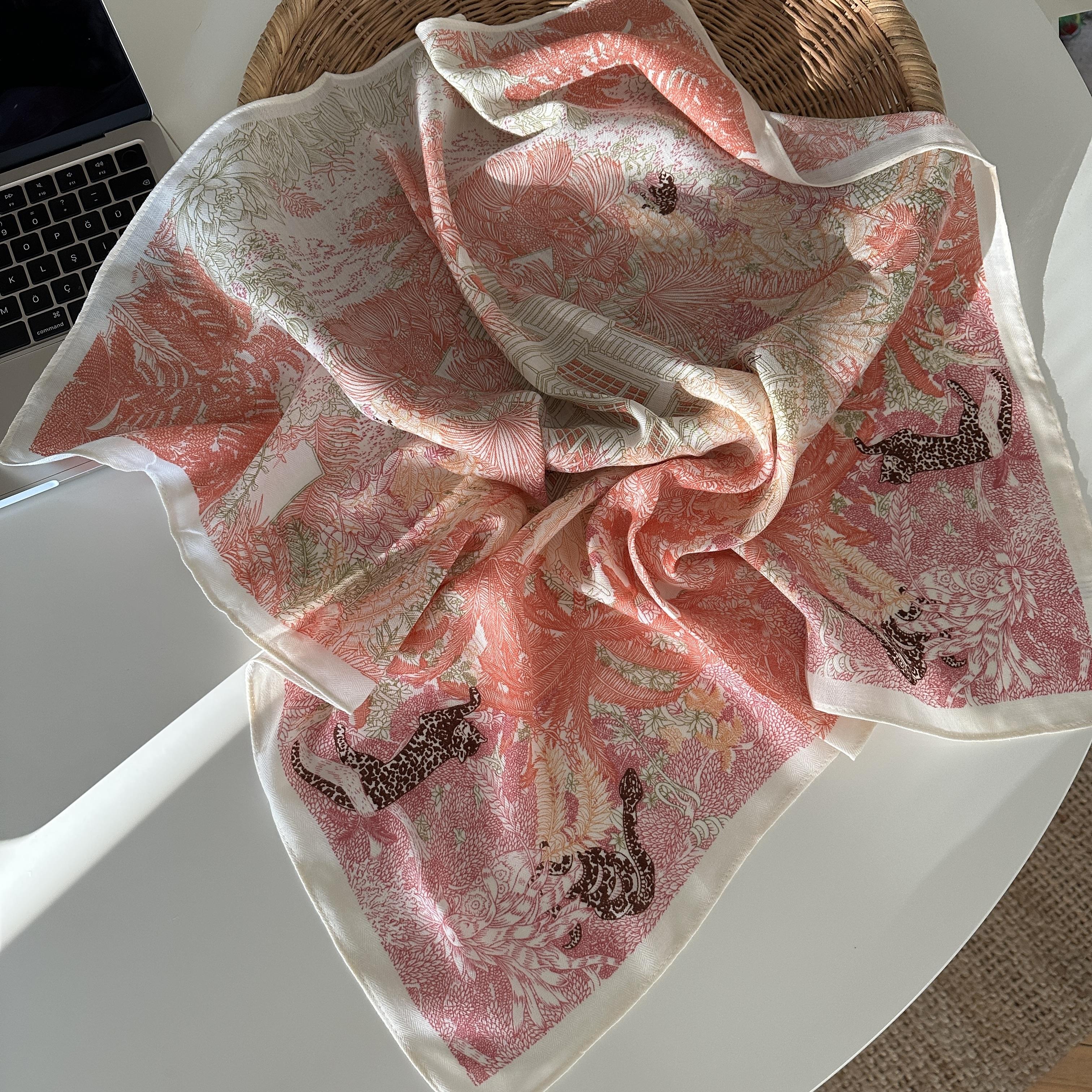 Somon Kaplanlı Şal&Fular&Bandana 70X70