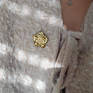 Çelik Çiçek Broş