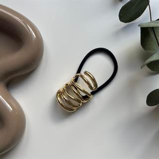 Gold Metal Spiral Lastik Toka