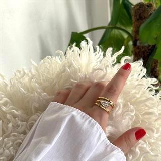 Kalın Markiz Kesim Yüzük