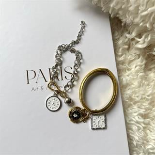 Marka 2li Saat Charm Bileklik