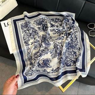 Marka Bleu Blanc Desenli Fular 70X70