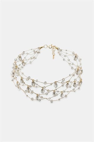 Marka Kristal Taşlı Choker Kolye