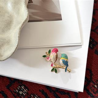 Renkli Kuşlar Broş