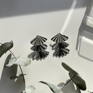 Silver 3lü Yelpaze Küpe