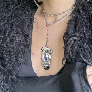 Silver Face Kolye