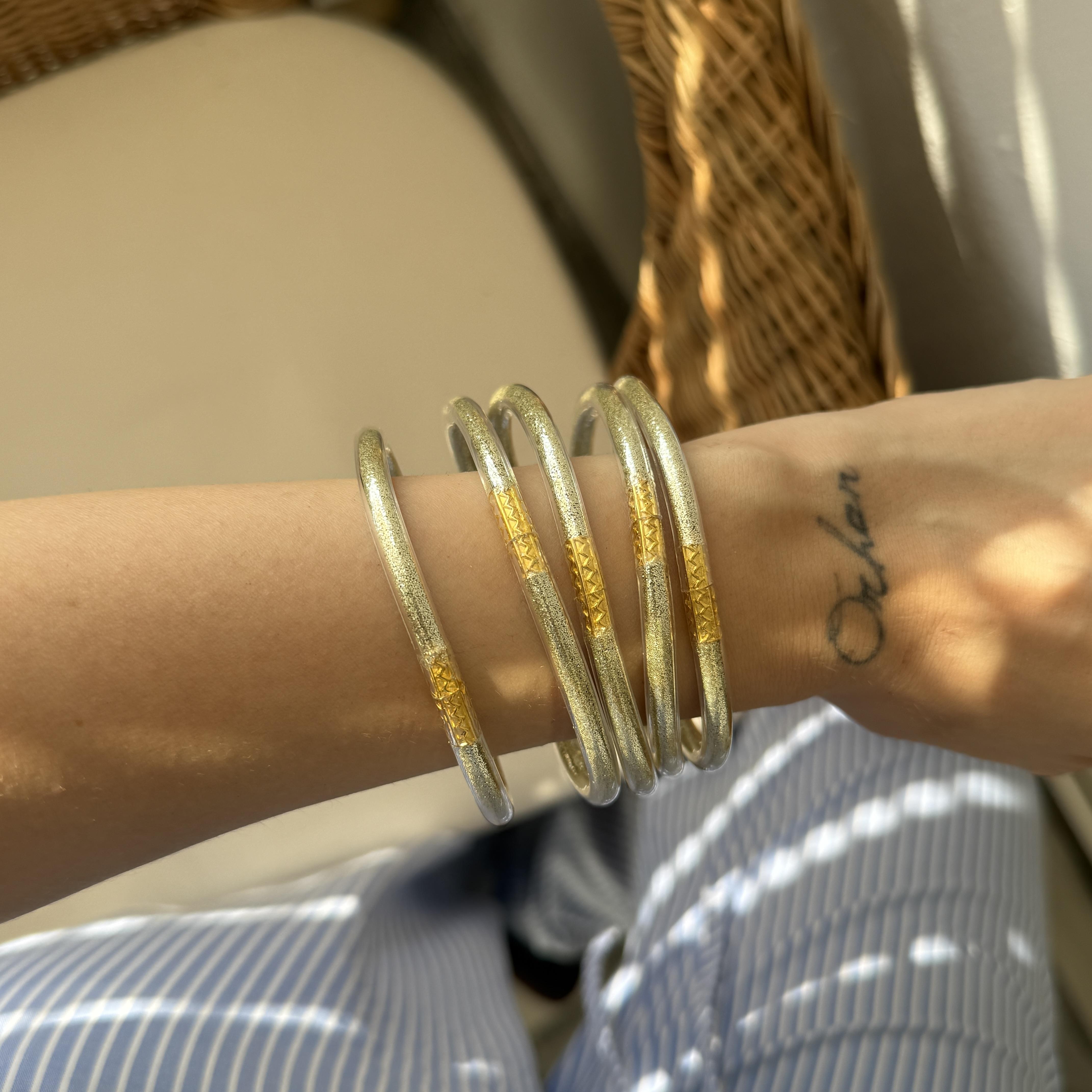 Açık Yeşil Plastik Simli Bilezik Seti