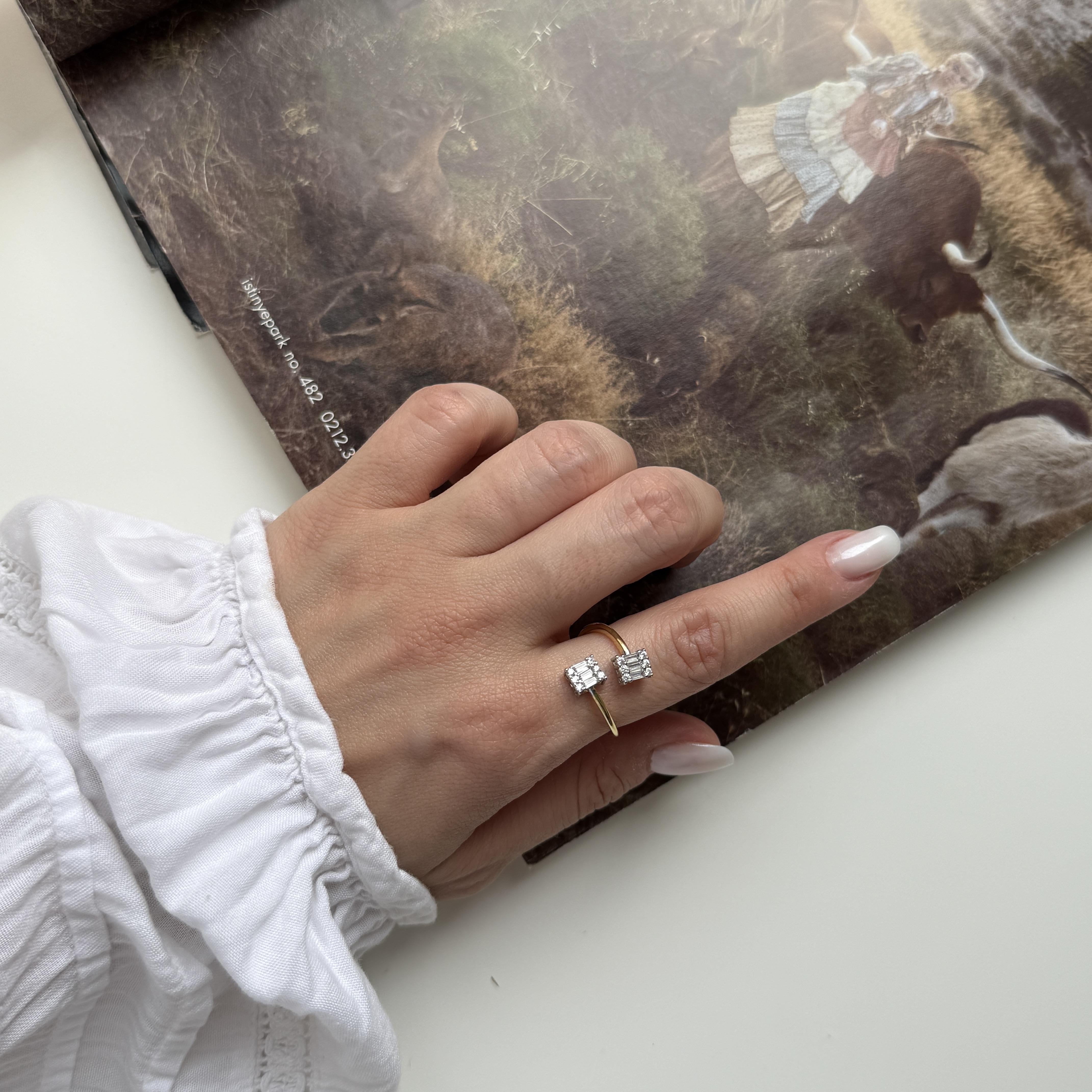 Baget Vintage Baget Taşlı Yüzük