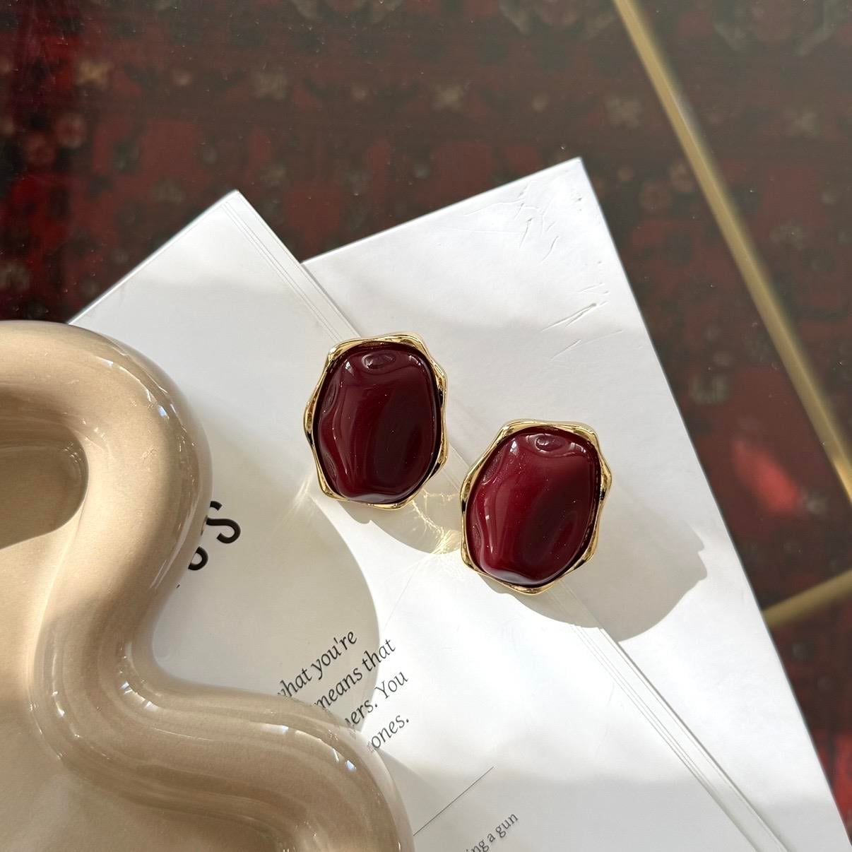 Bordo Roselle Küpe