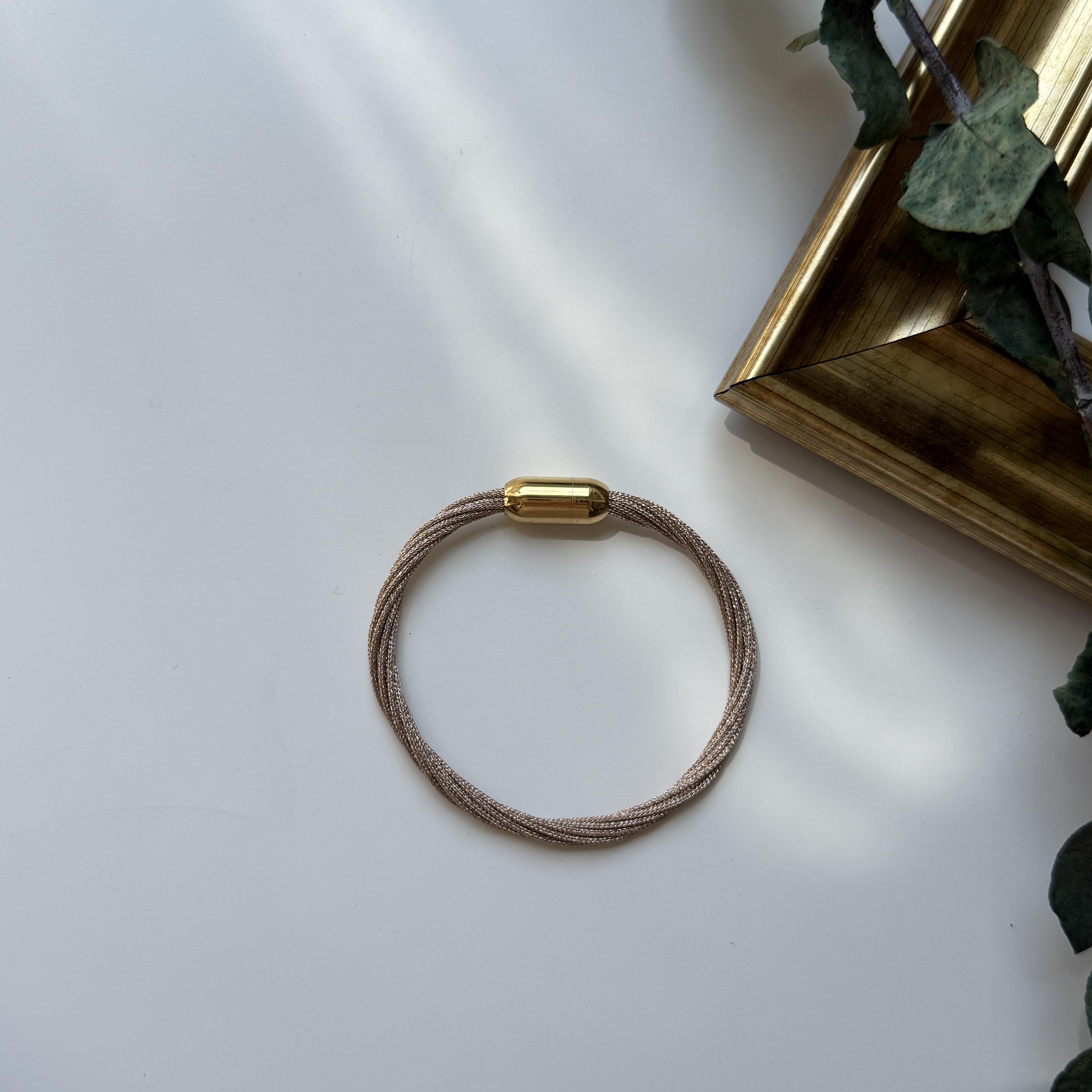 Bronz Burgu Mıknatıslı Bileklik