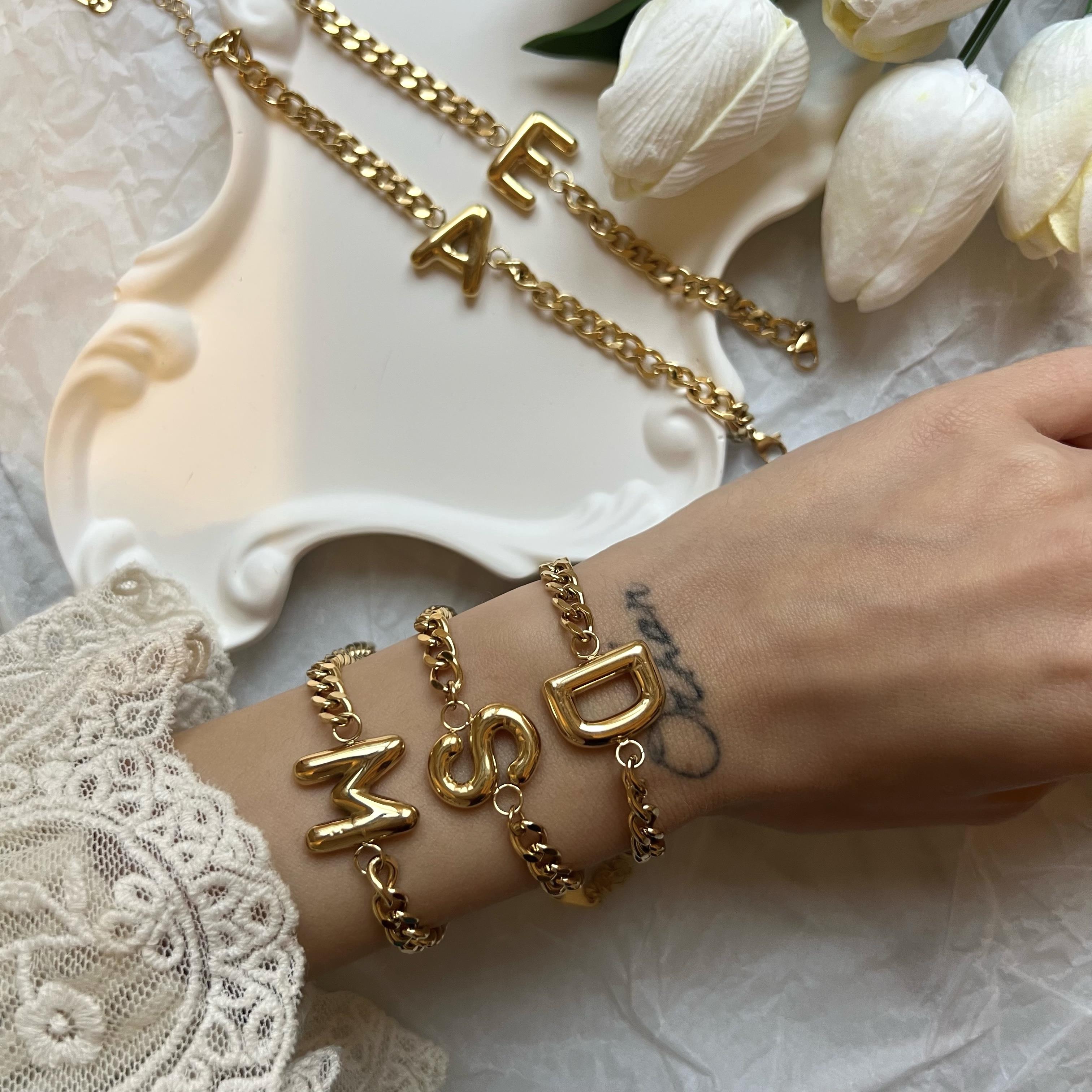 Çelik Balon Harf Bileklik