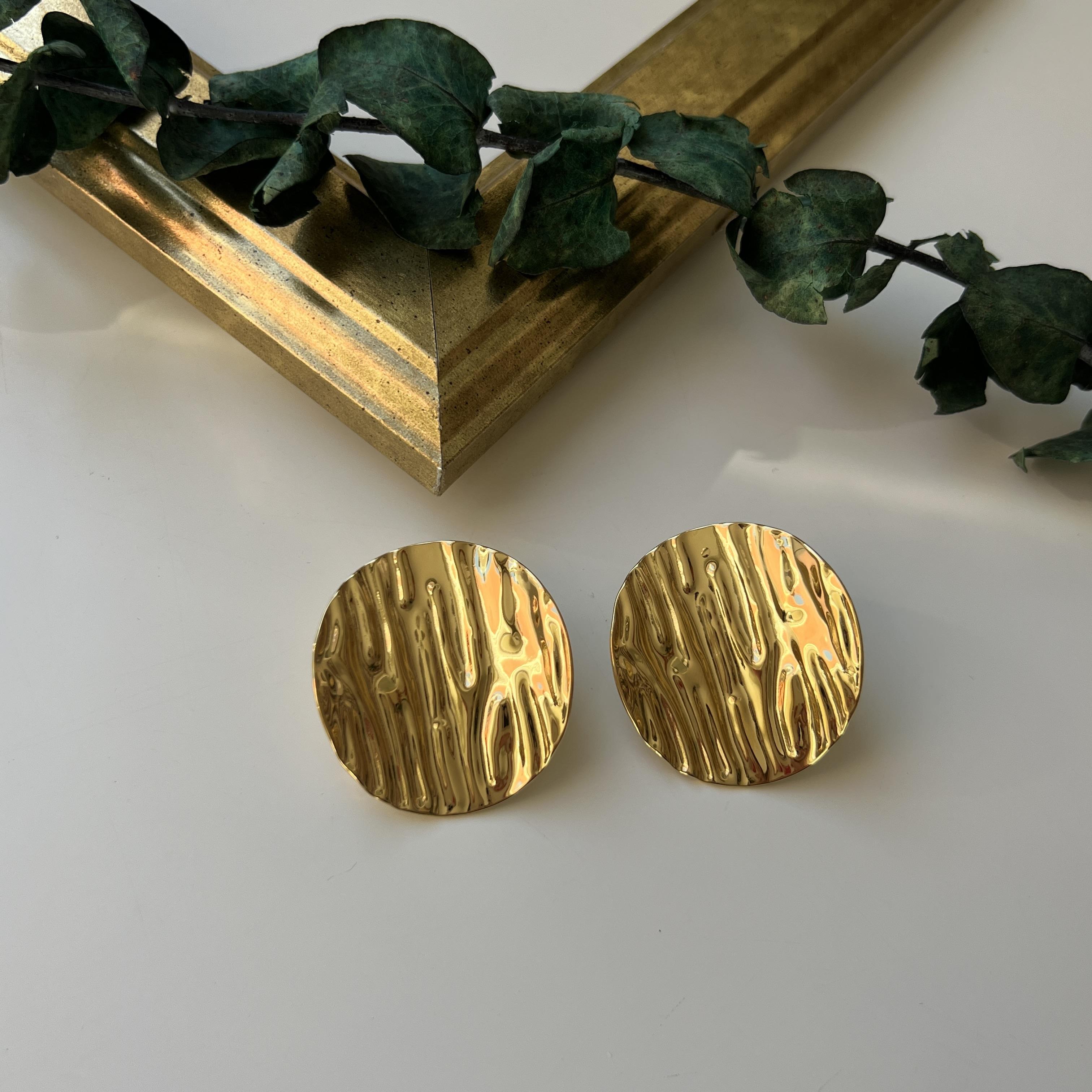 Çelik Dalgalı Plaka Küpe