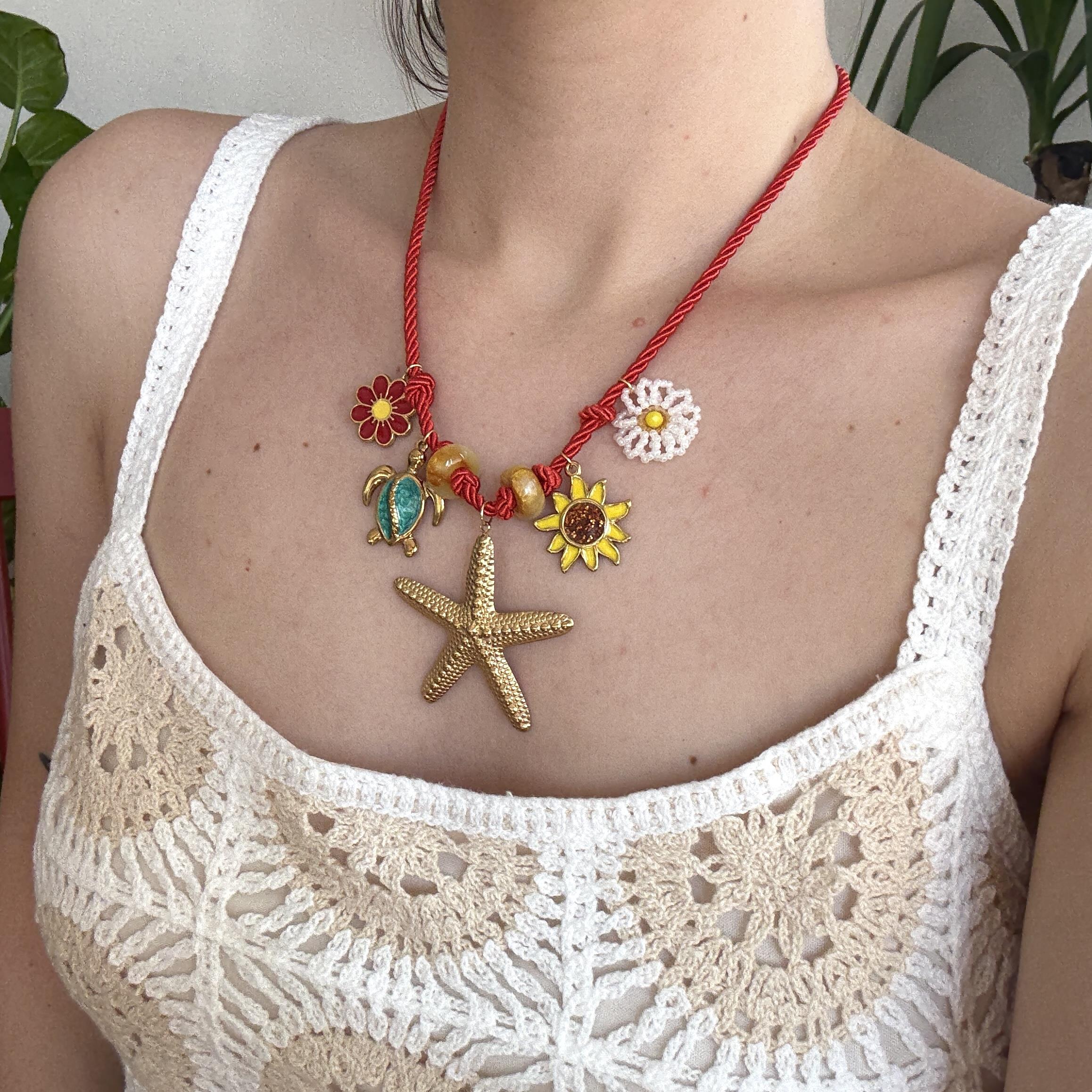 Çelik Halat Charmlı Kolye