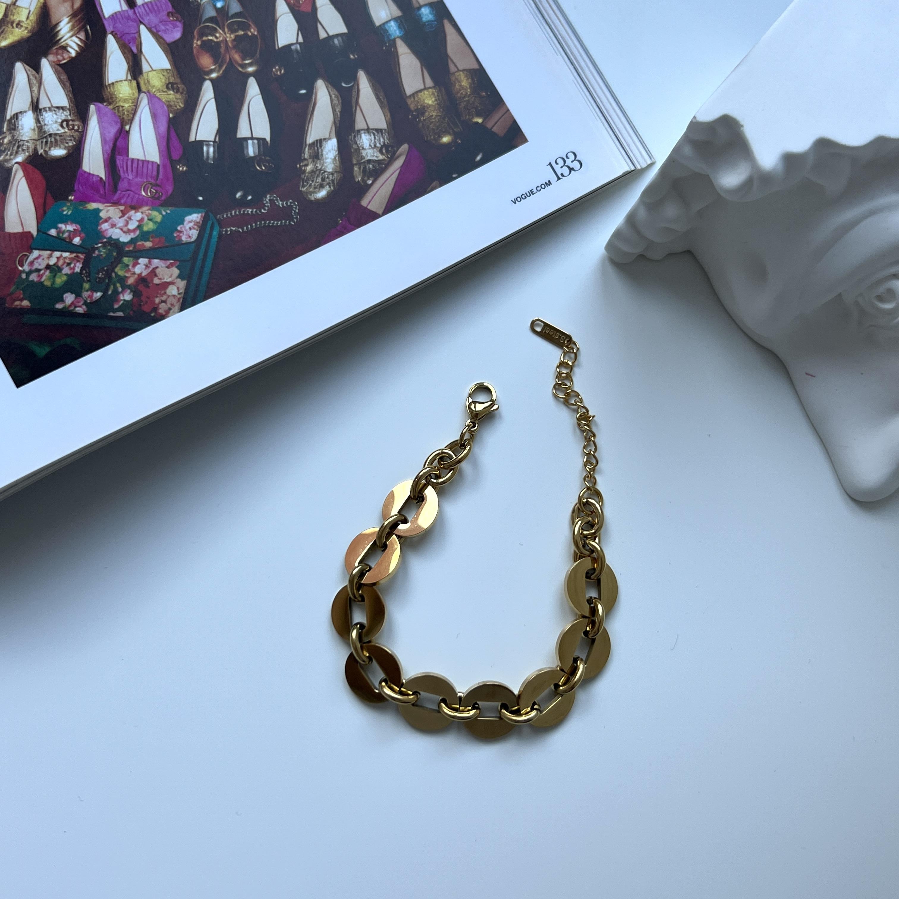 Çelik Plaka Yuvarlak Bileklik