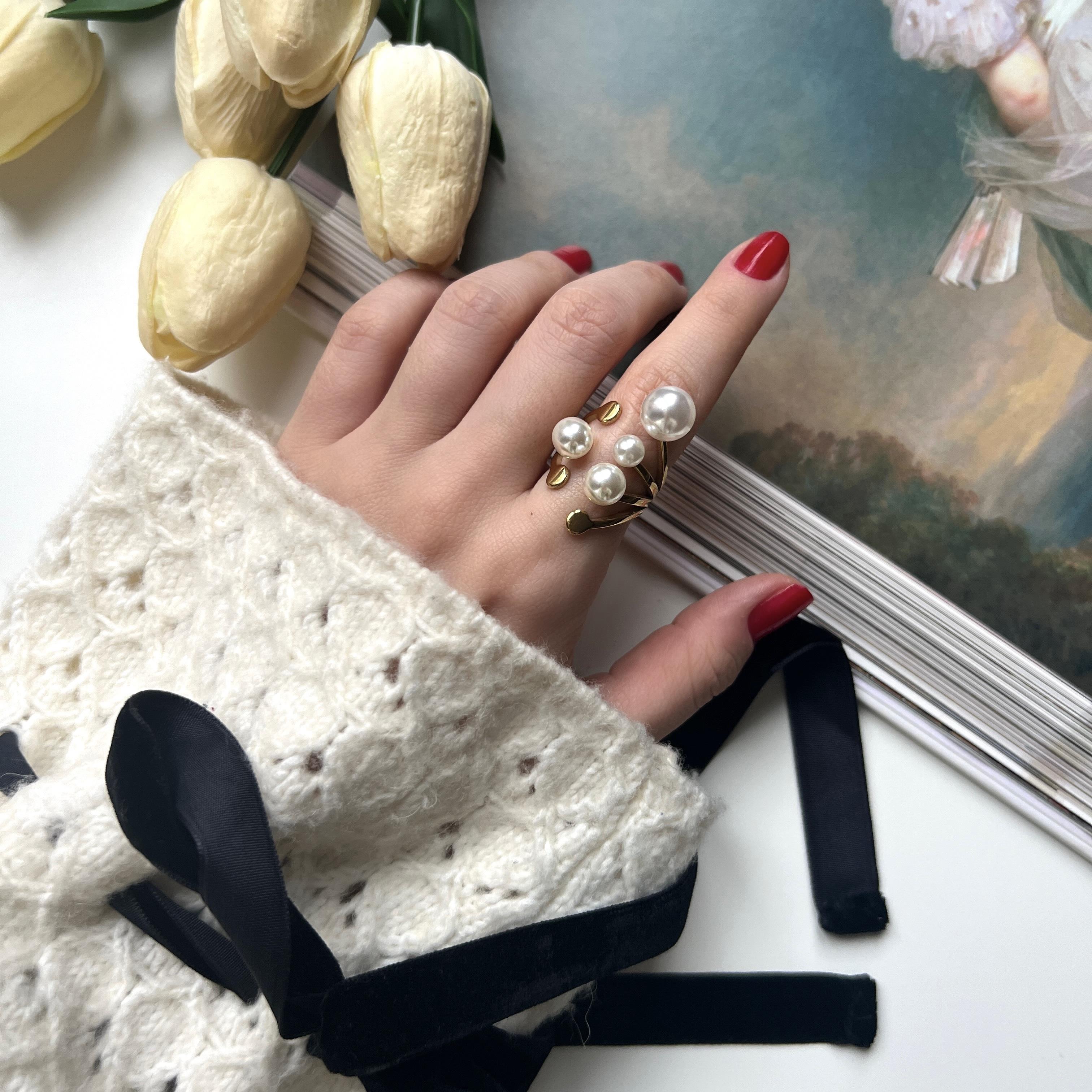 Çelik Tasarım İnci Yüzük