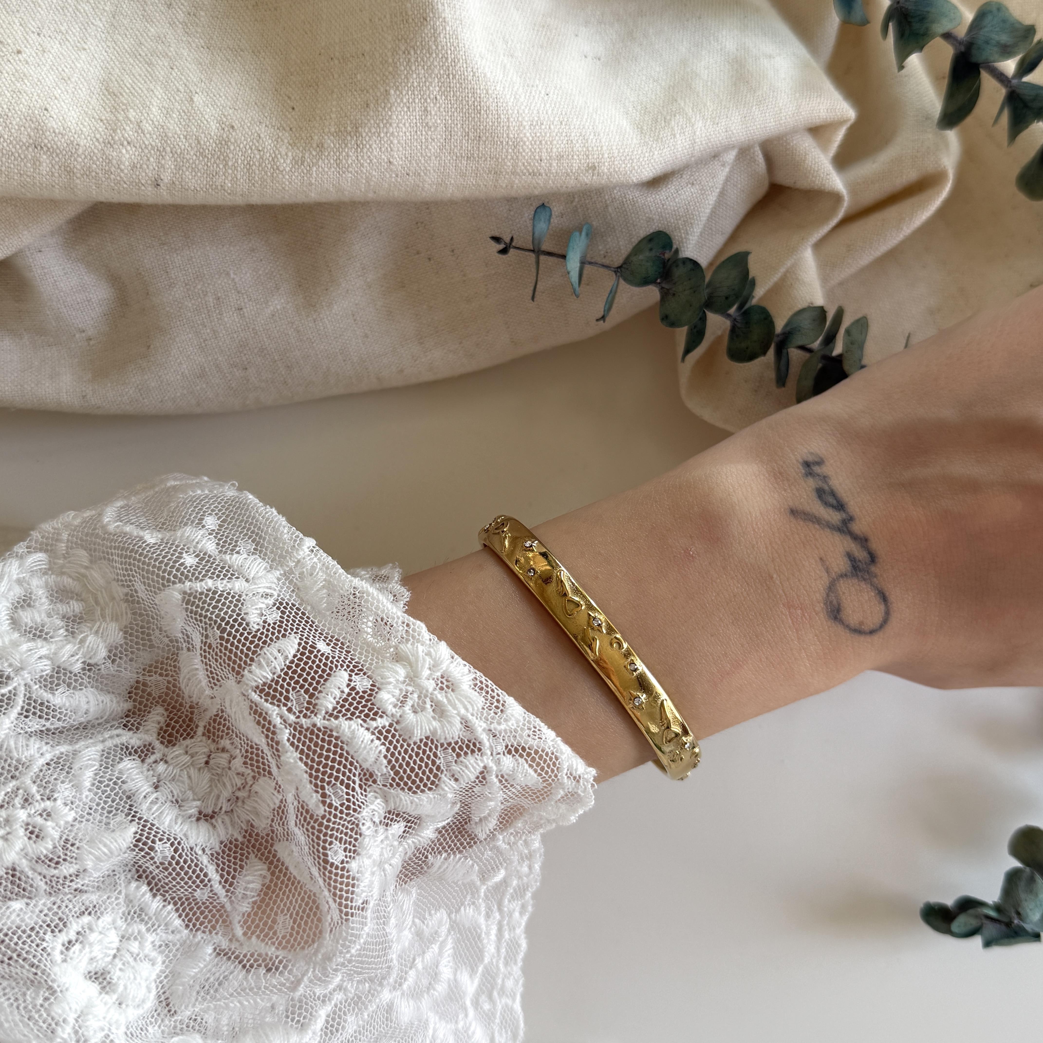 Çelik Vintage Desen Bilezik