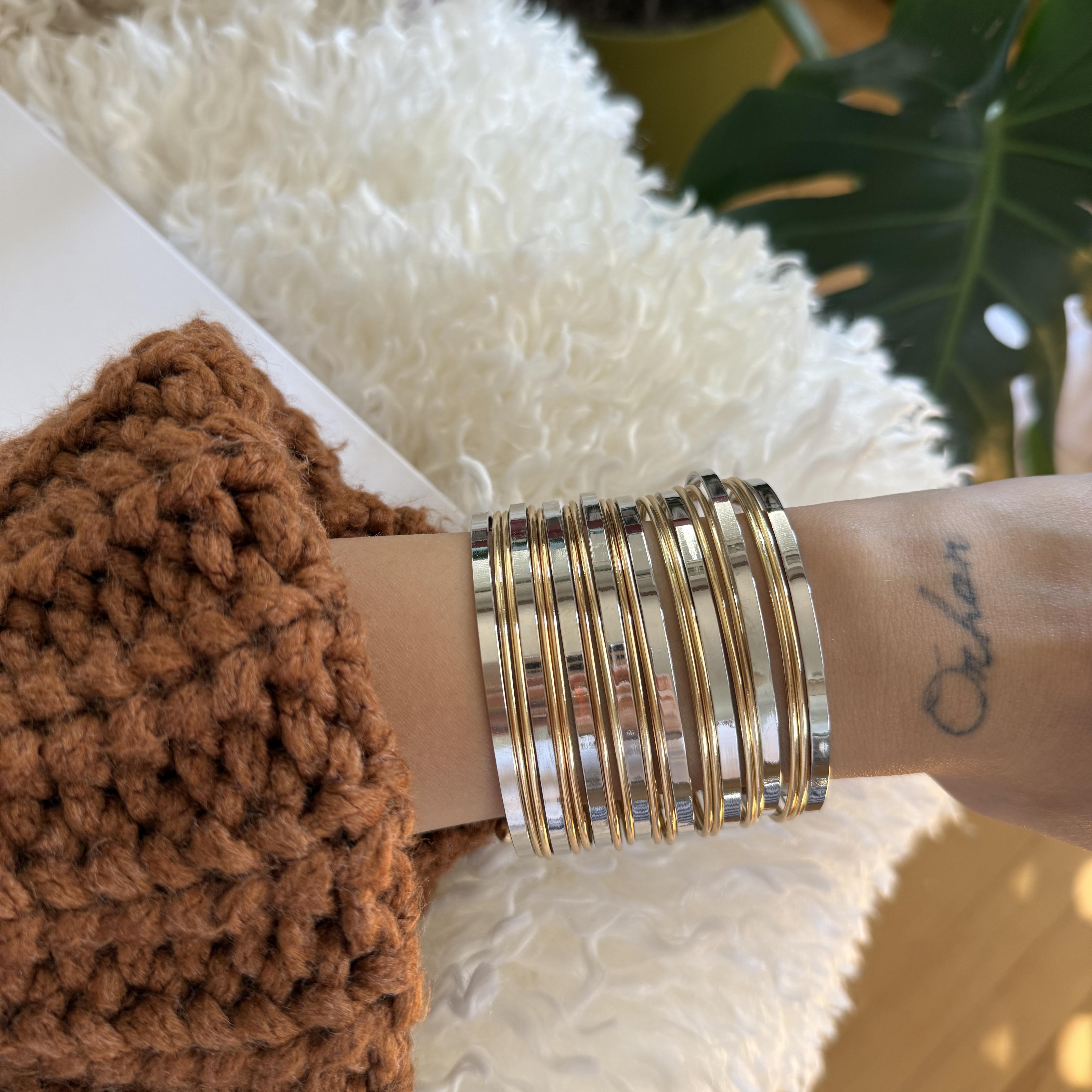 Çoklu Mix Kalın Bileklik