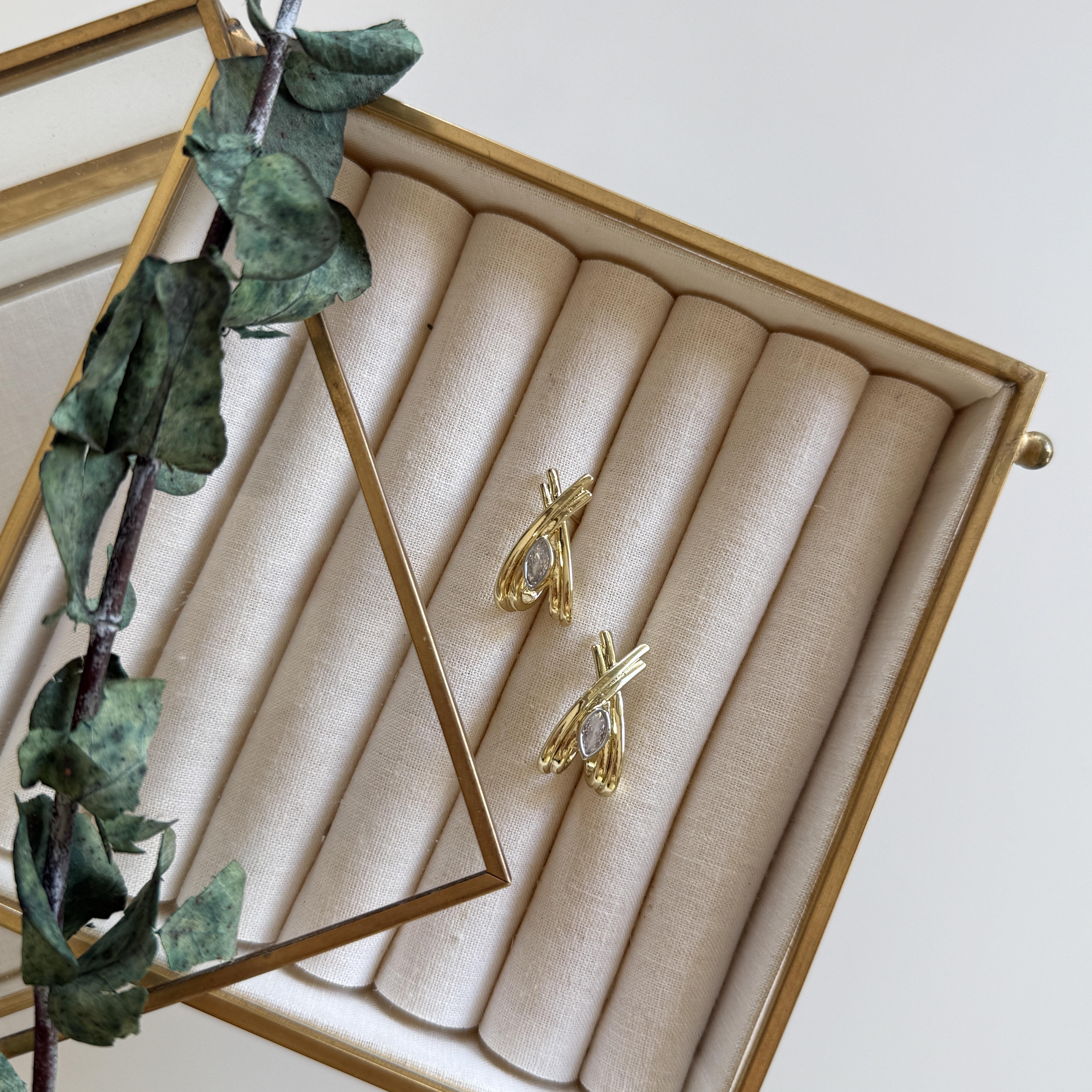 Damla Taşlı Vintage Küpe