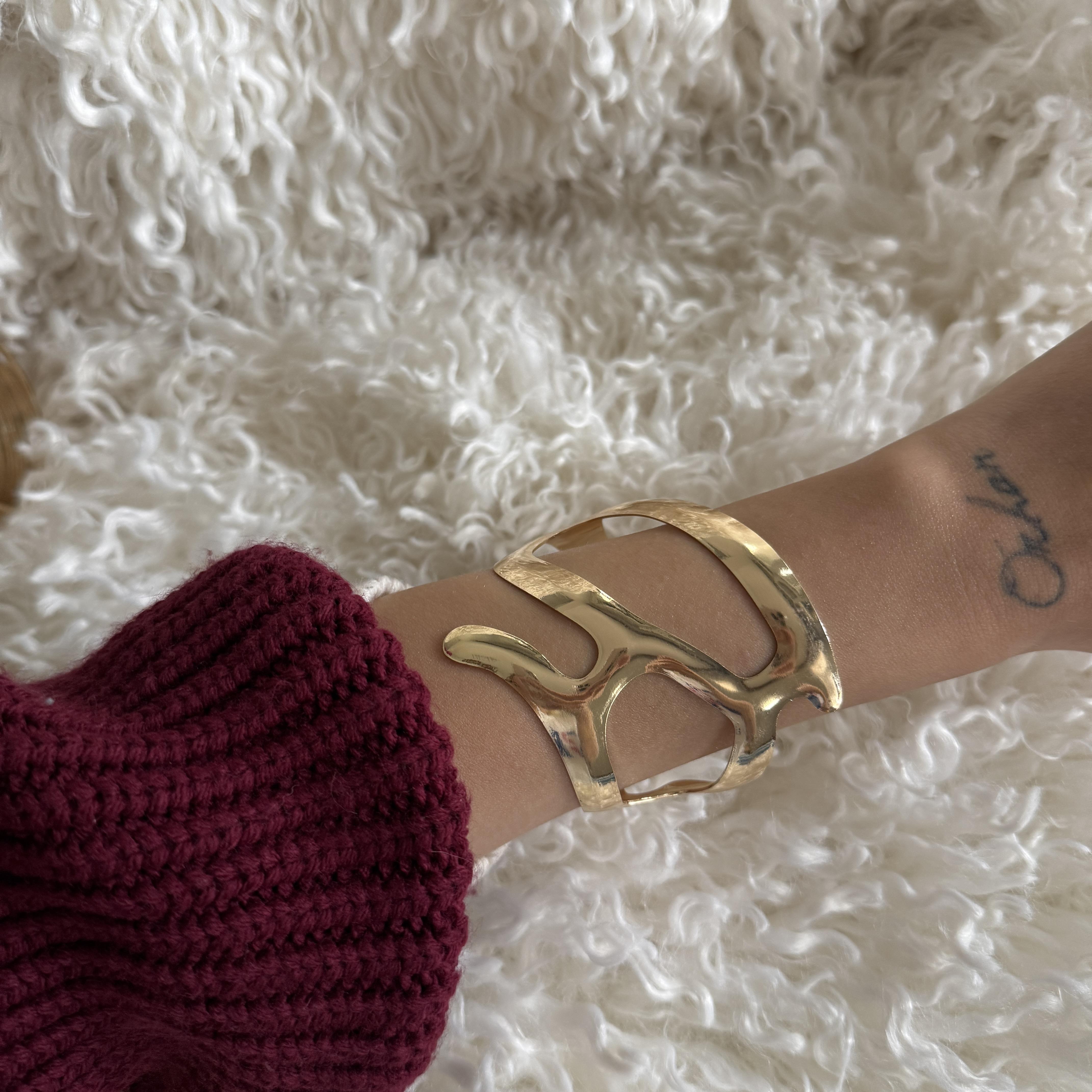 Gold Boşluklu Bileklik