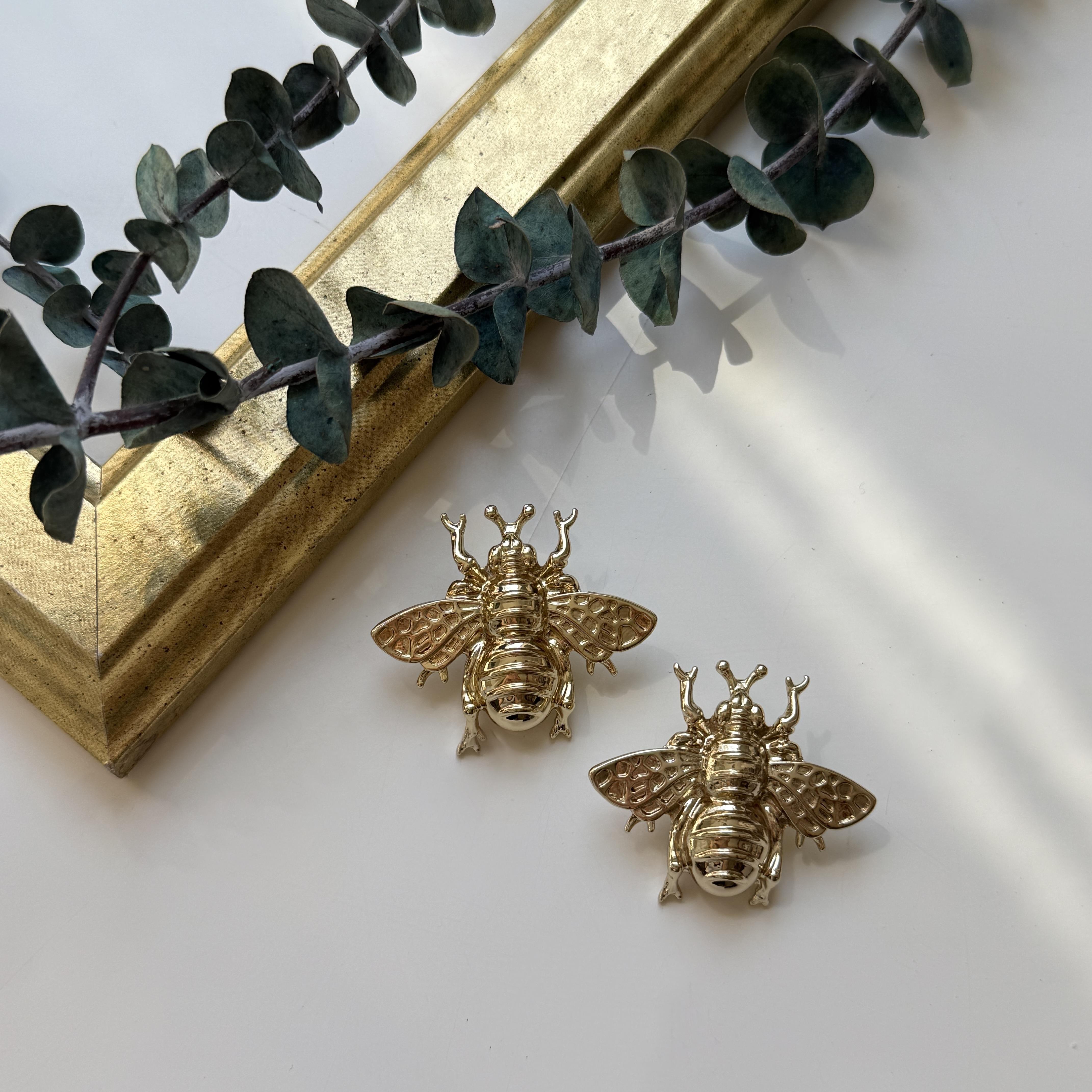 Gold Queen Bee Küpe
