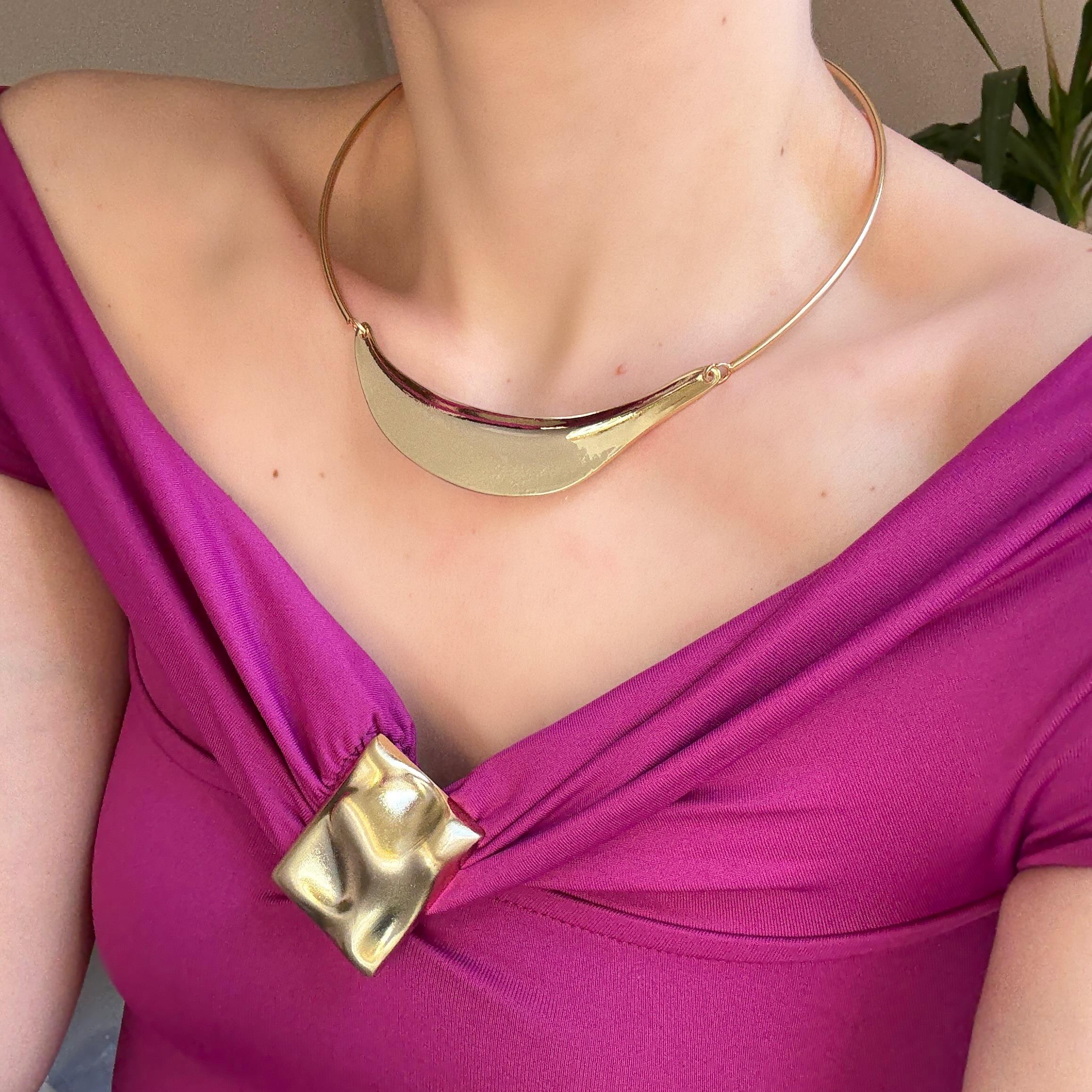 Gold Vintage Choker Kolye