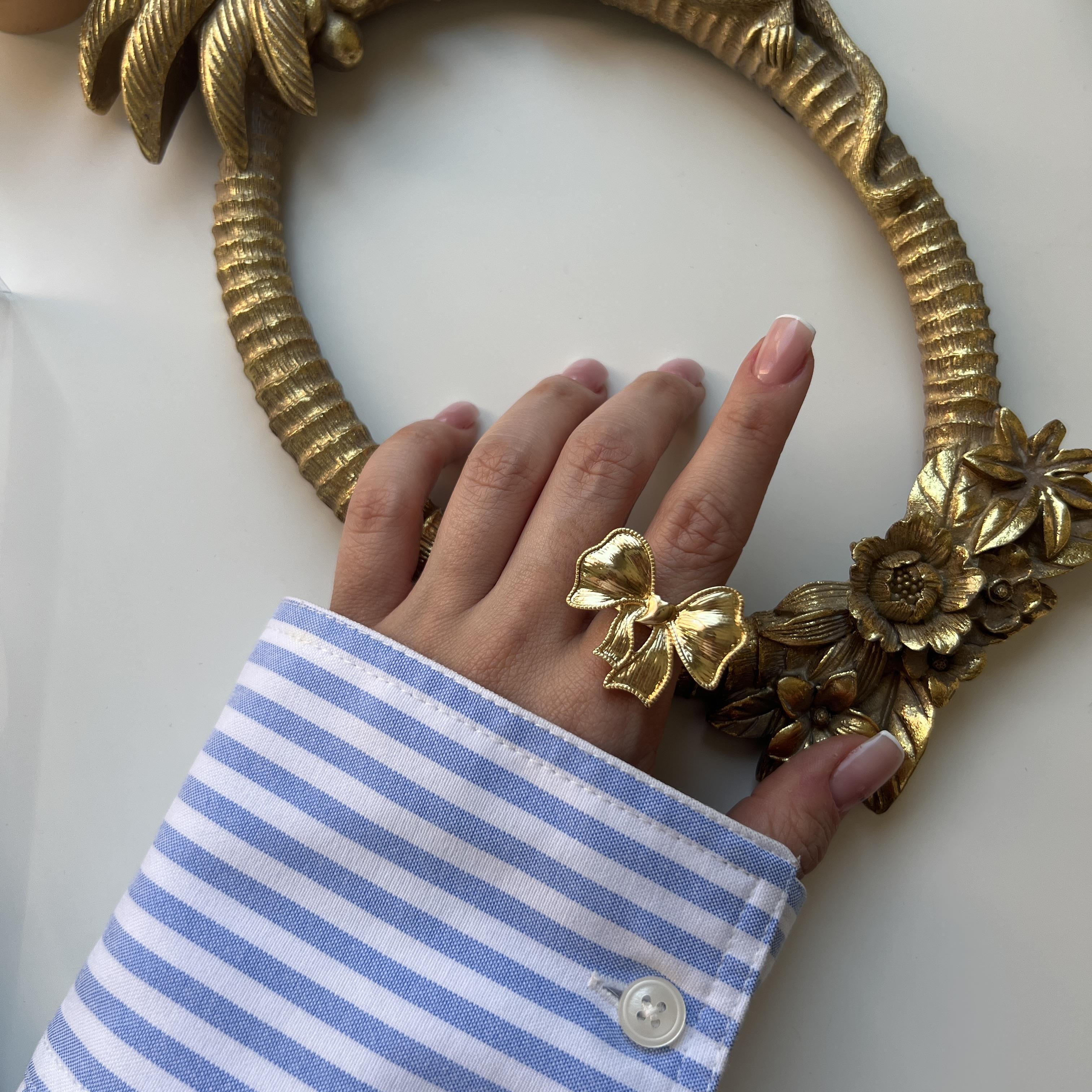 Gold Vintage Fiyonk Yüzük