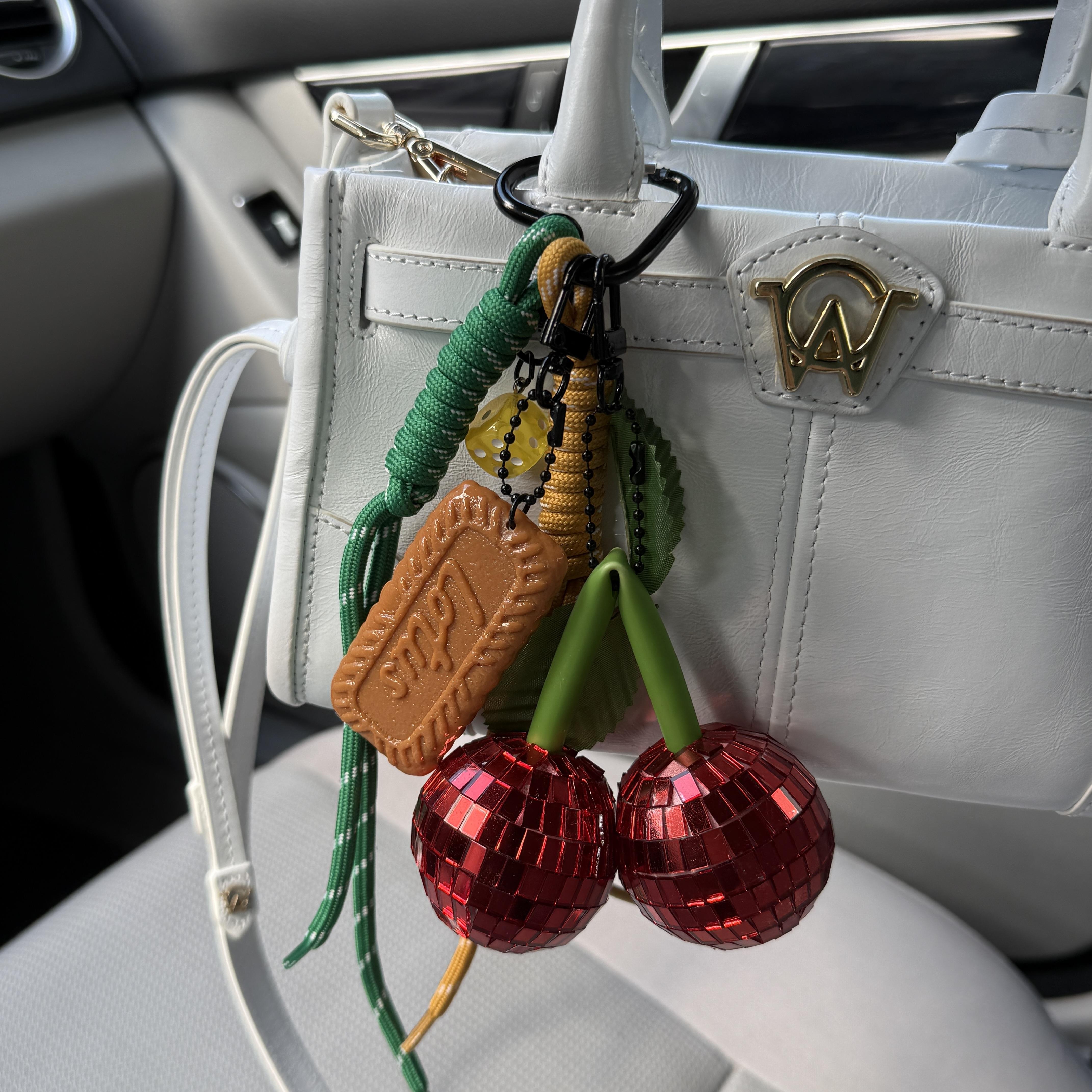 Kırmızı Lotus&Kiraz Çanta Aksesuarı&Anahtarlık