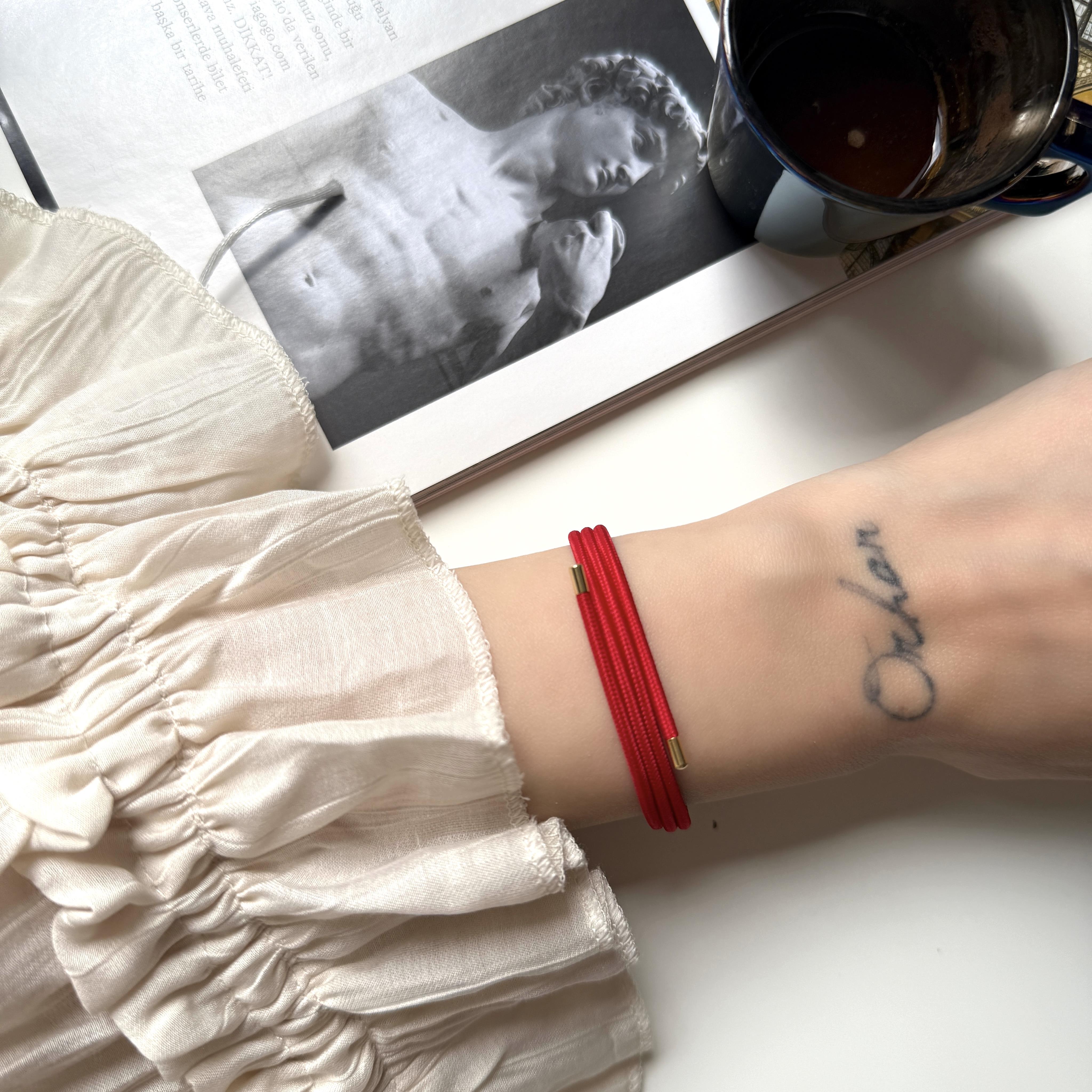 Kırmızı Mıknatıslı Bileklik&Halhal