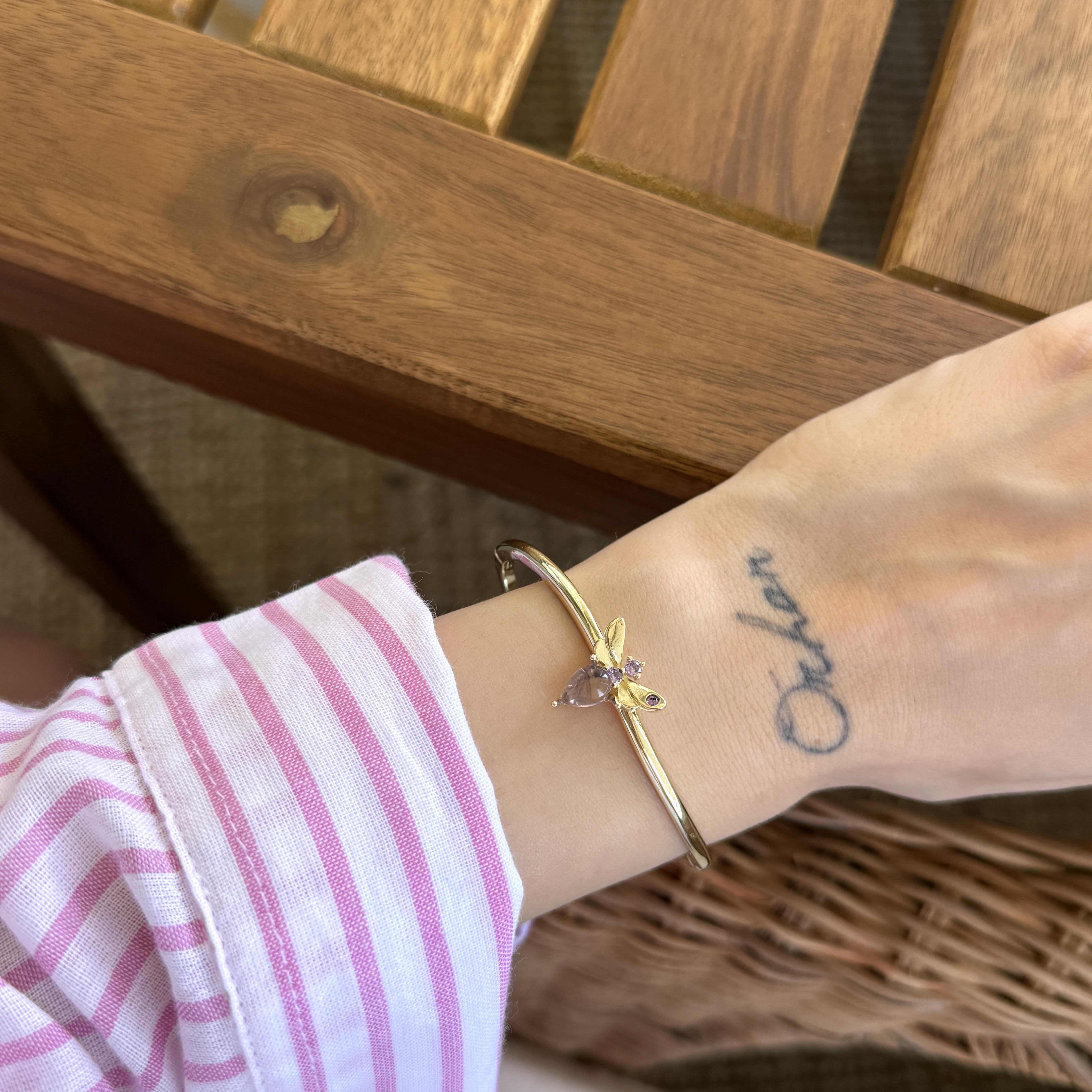 Lila Taşlı Arı Kelepçe