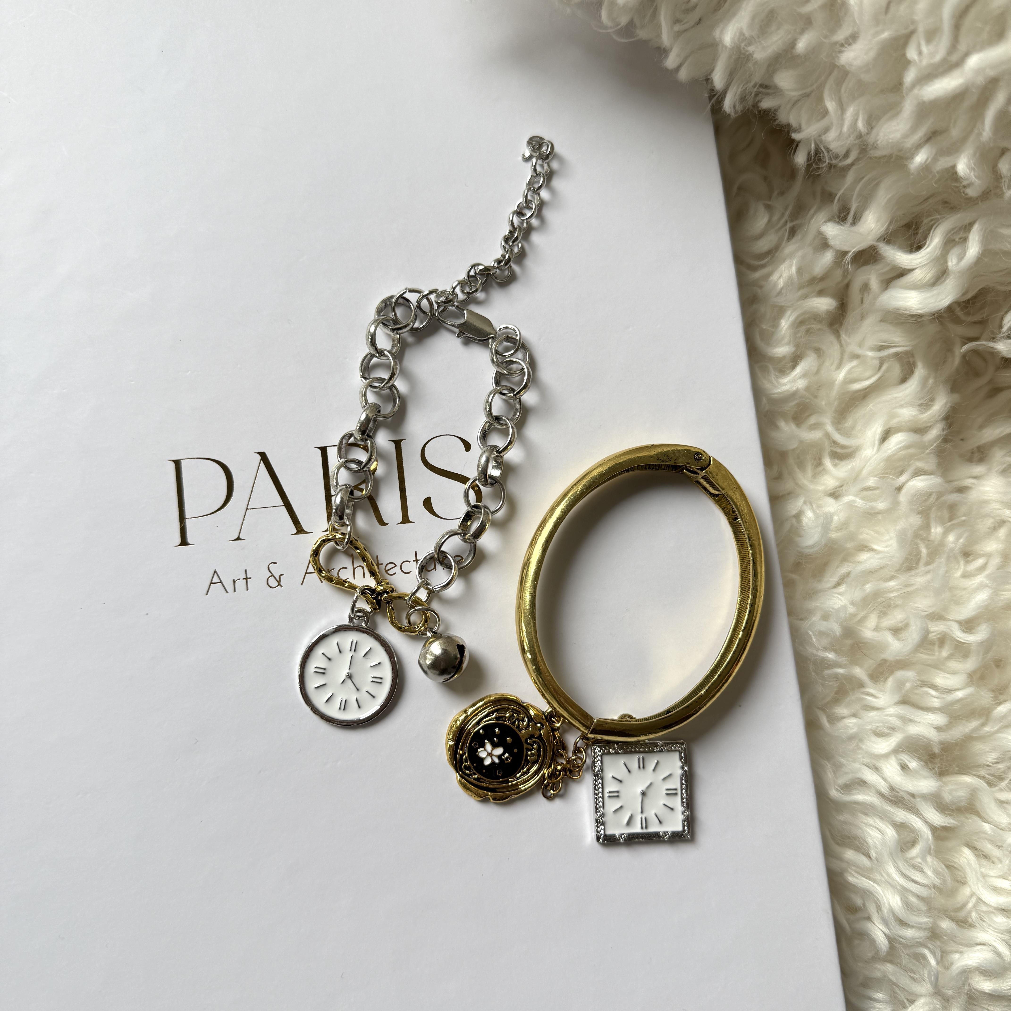 Marka 2li Saat Charm Bileklik