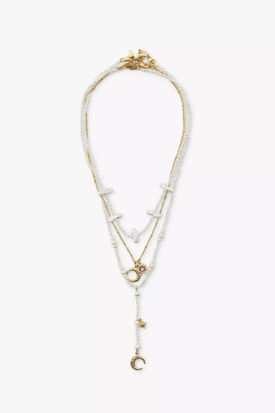 Marka 3lü İncili Kolye