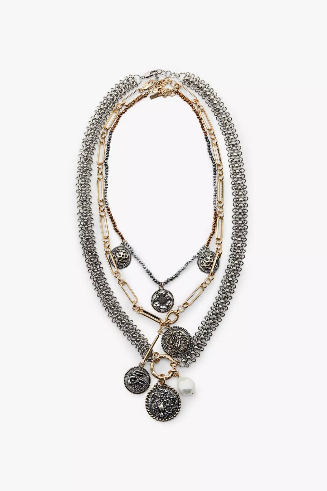 Marka 3lü Madalyon Kolye