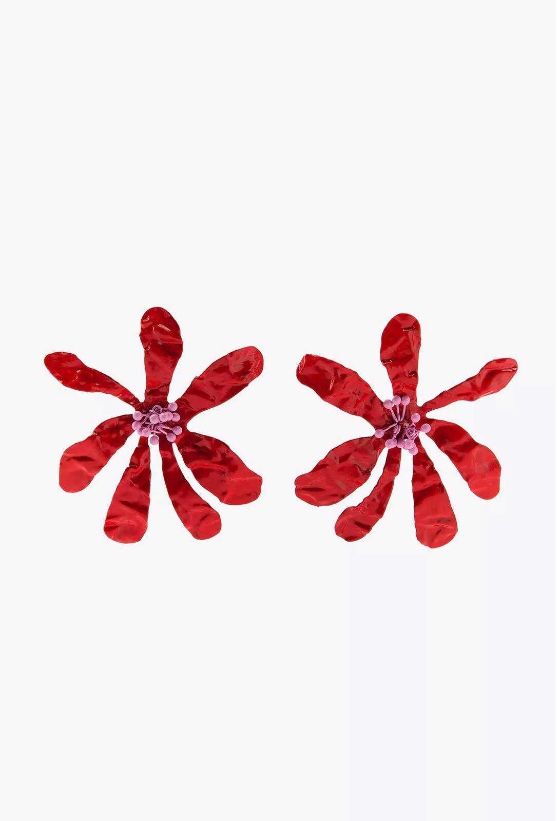 Marka Boncuklu Çiçek Küpe