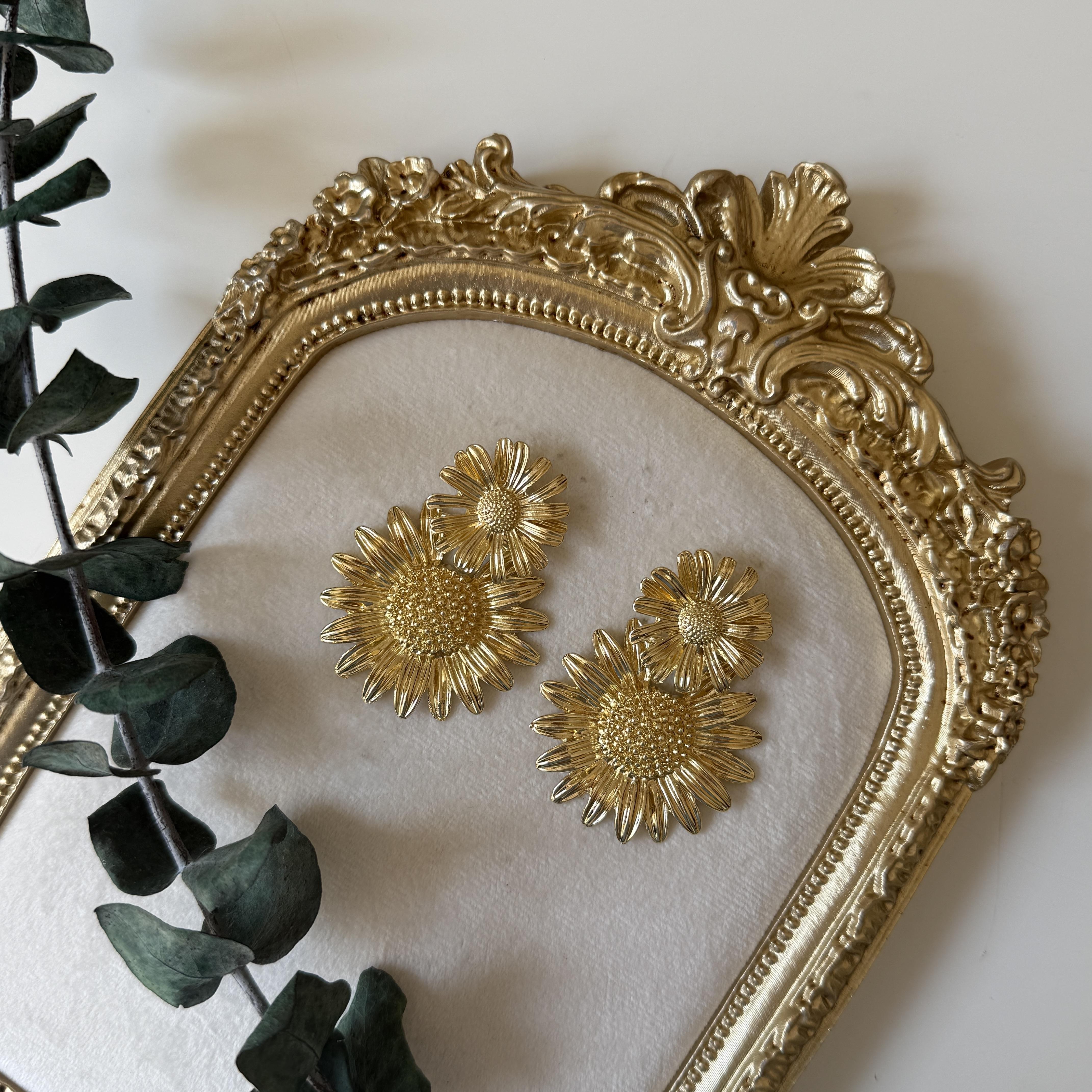 Marka Gold Ayçiçeği Küpe