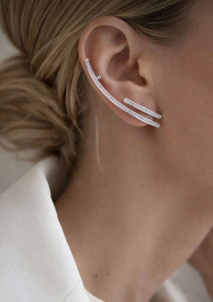 Marka Silver Vesper Earcuff 2li