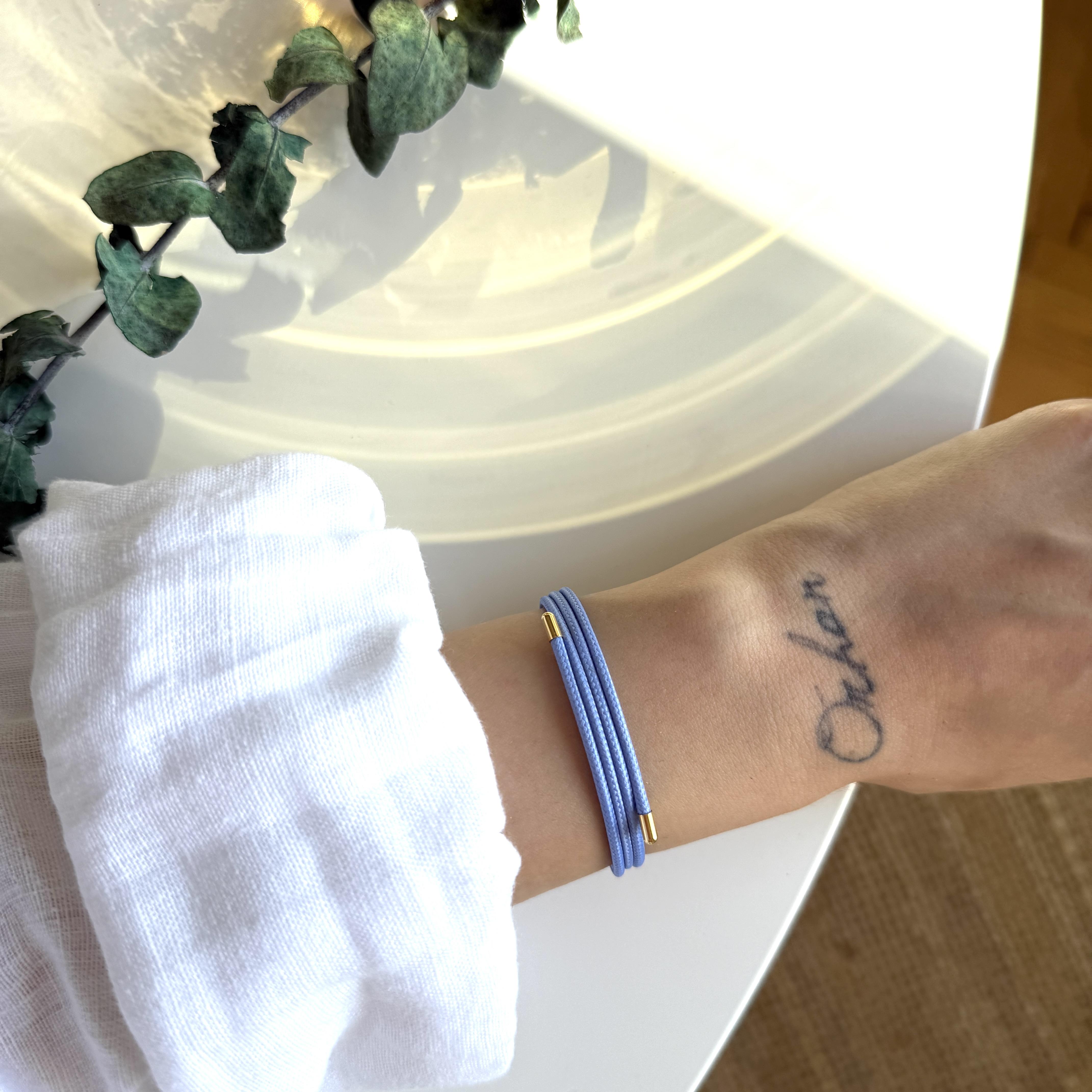 Mavi Mıknatıslı Bileklik&Halhal